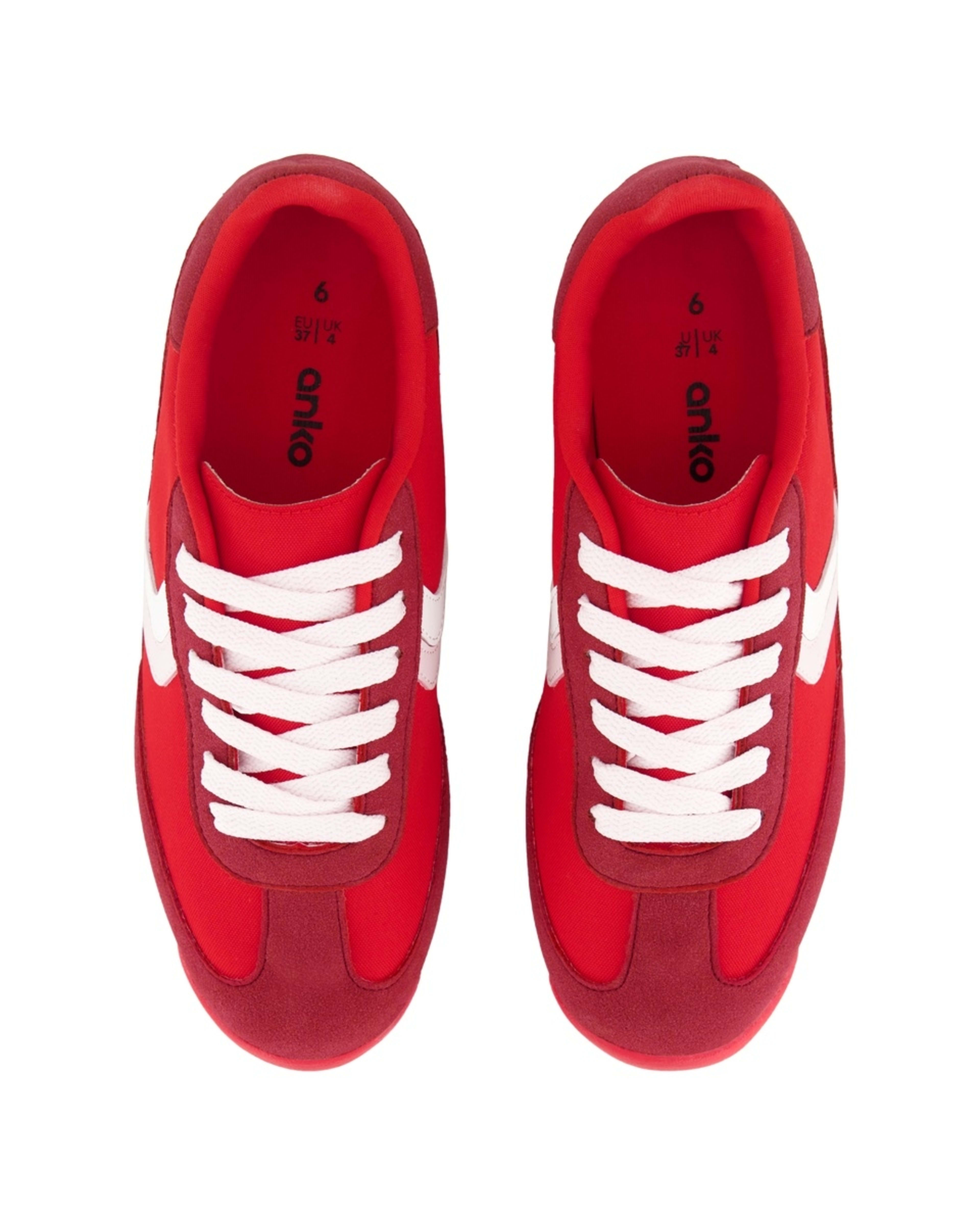 3 Retro Nylon Sneakers RIBBON RED, 3 of 5