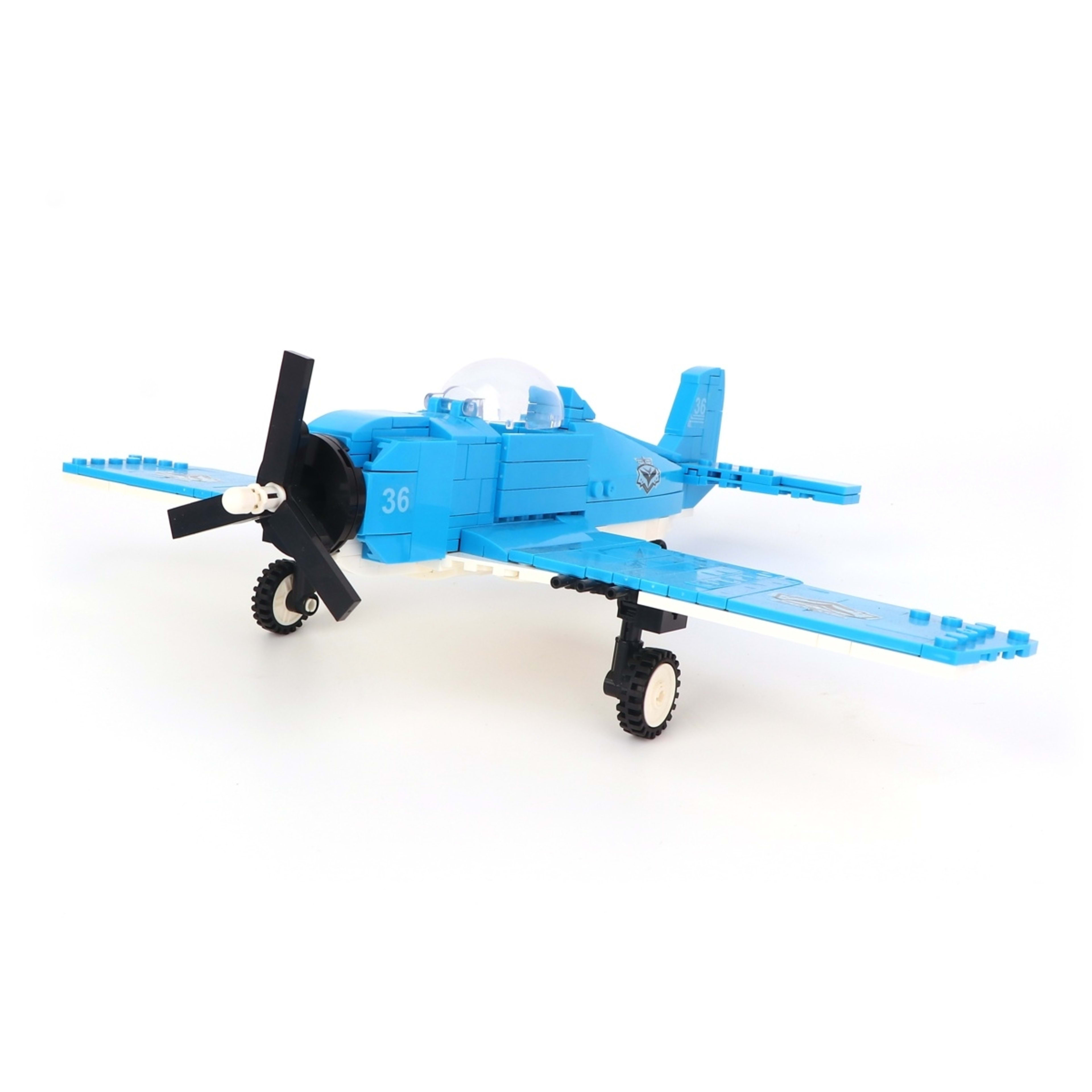 2 282 Piece Mini Blocks Vehicle Series: Retro Plane, 2 of 4