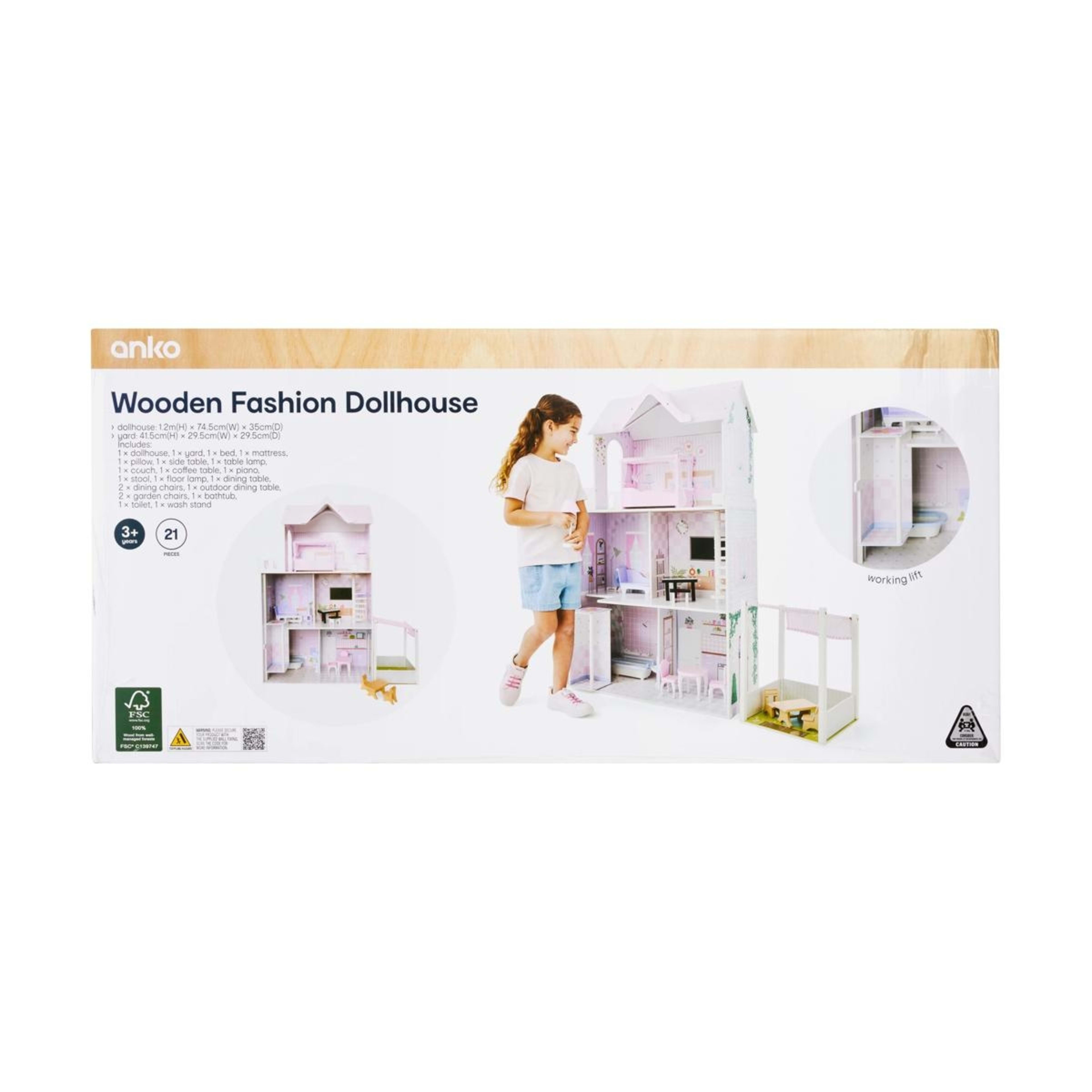 10 21 Piece Wooden Fashion Dollhouse, 10 of 10