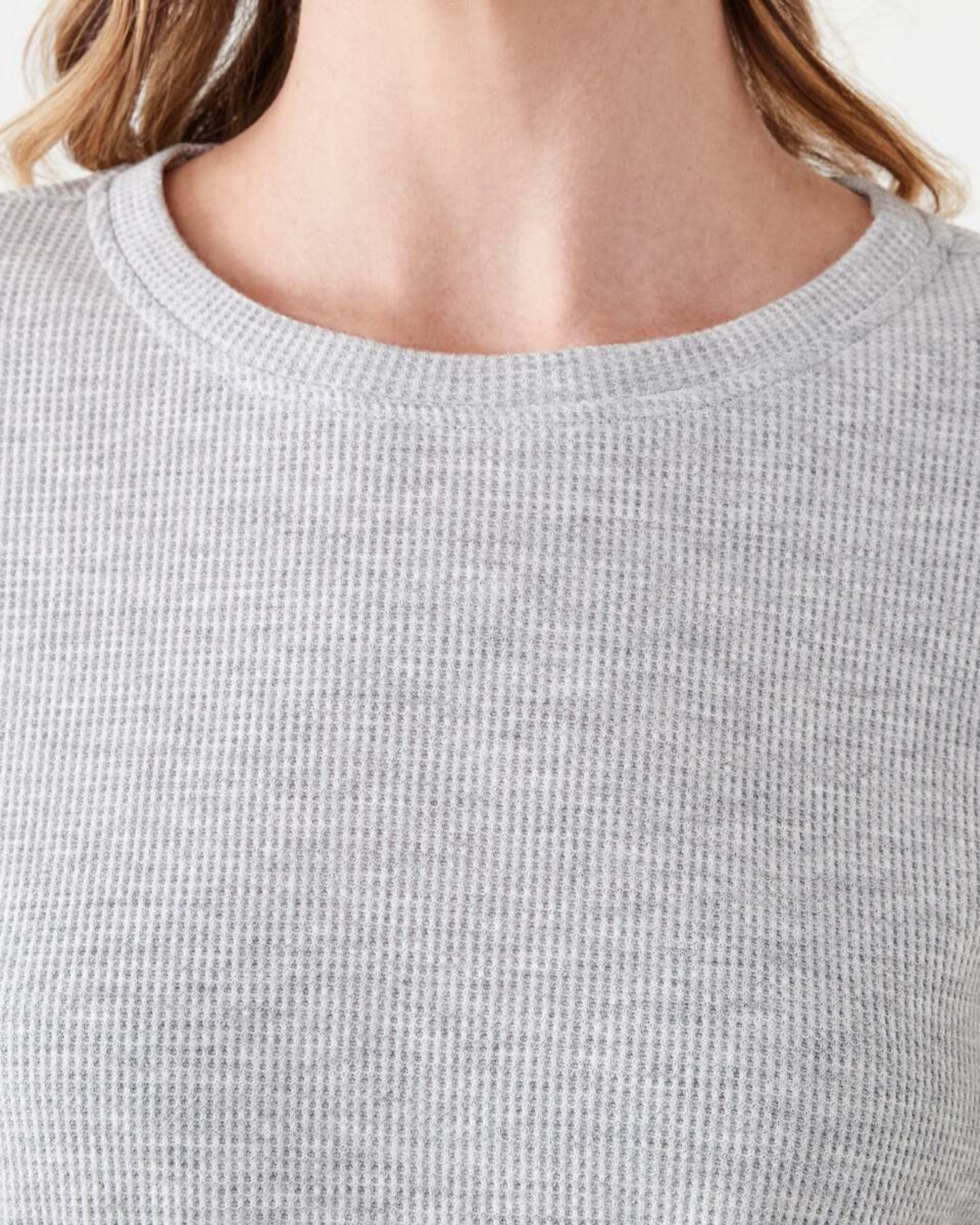 5 Waffle Boxy T-shirt SILVER MARLE, 5 of 6