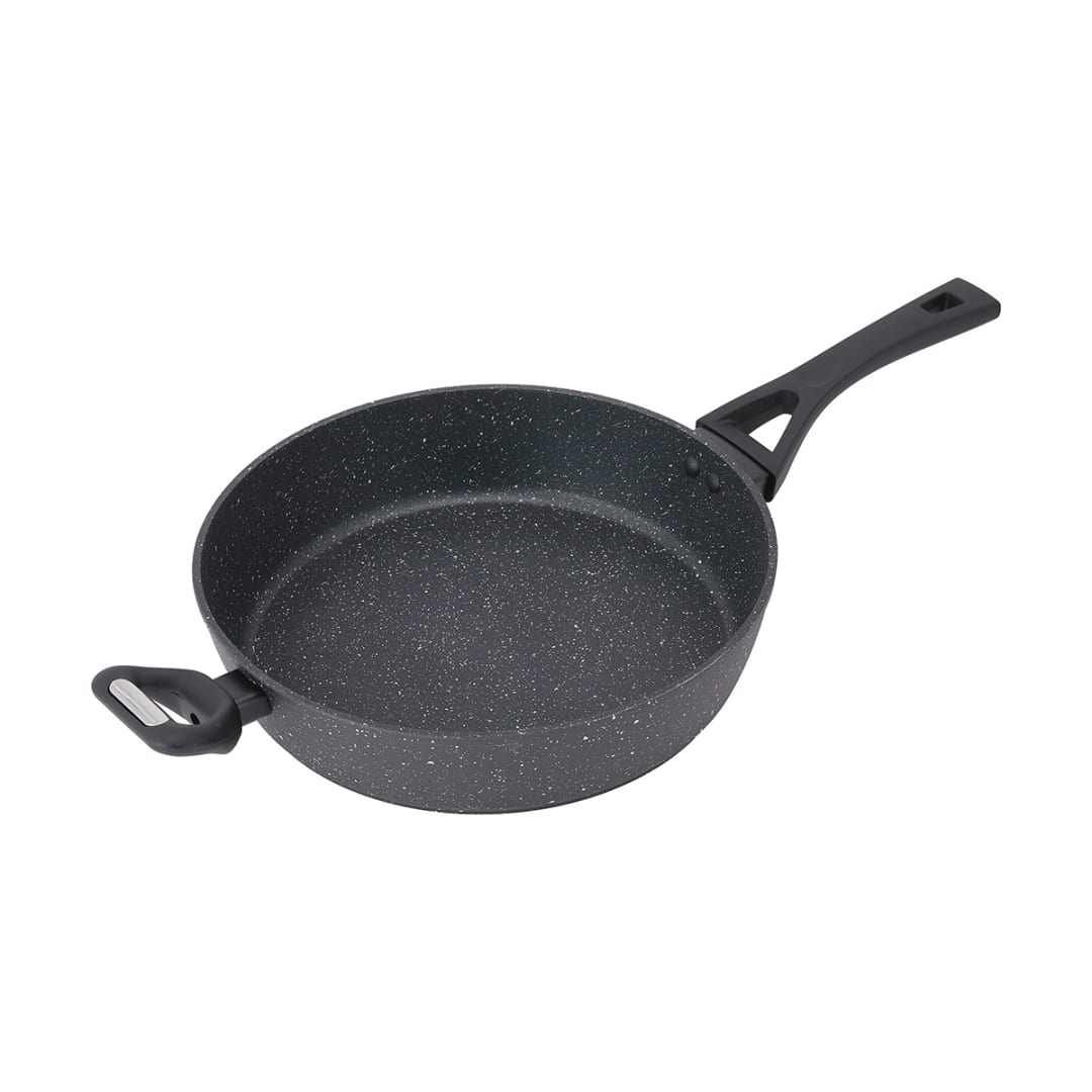 30cm Stone Blast Saute Pan - Black - Kmart NZ