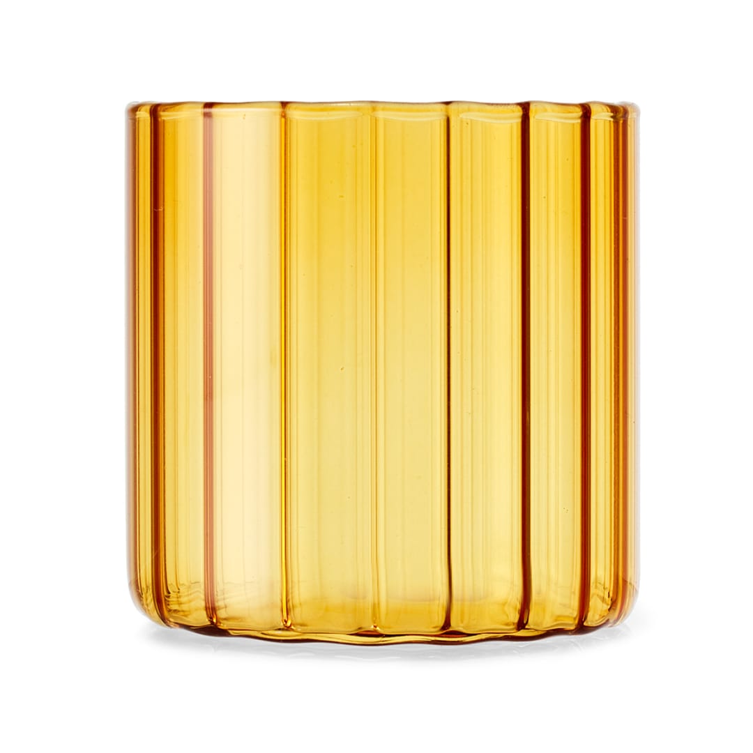 6 Amber Wavy Tumblers Kmart