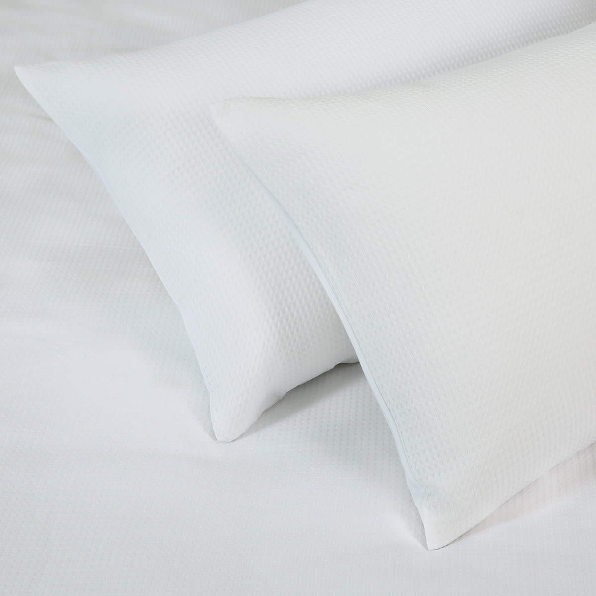 Waffle Cotton Quilt Cover Set Queen Bed, White Kmart