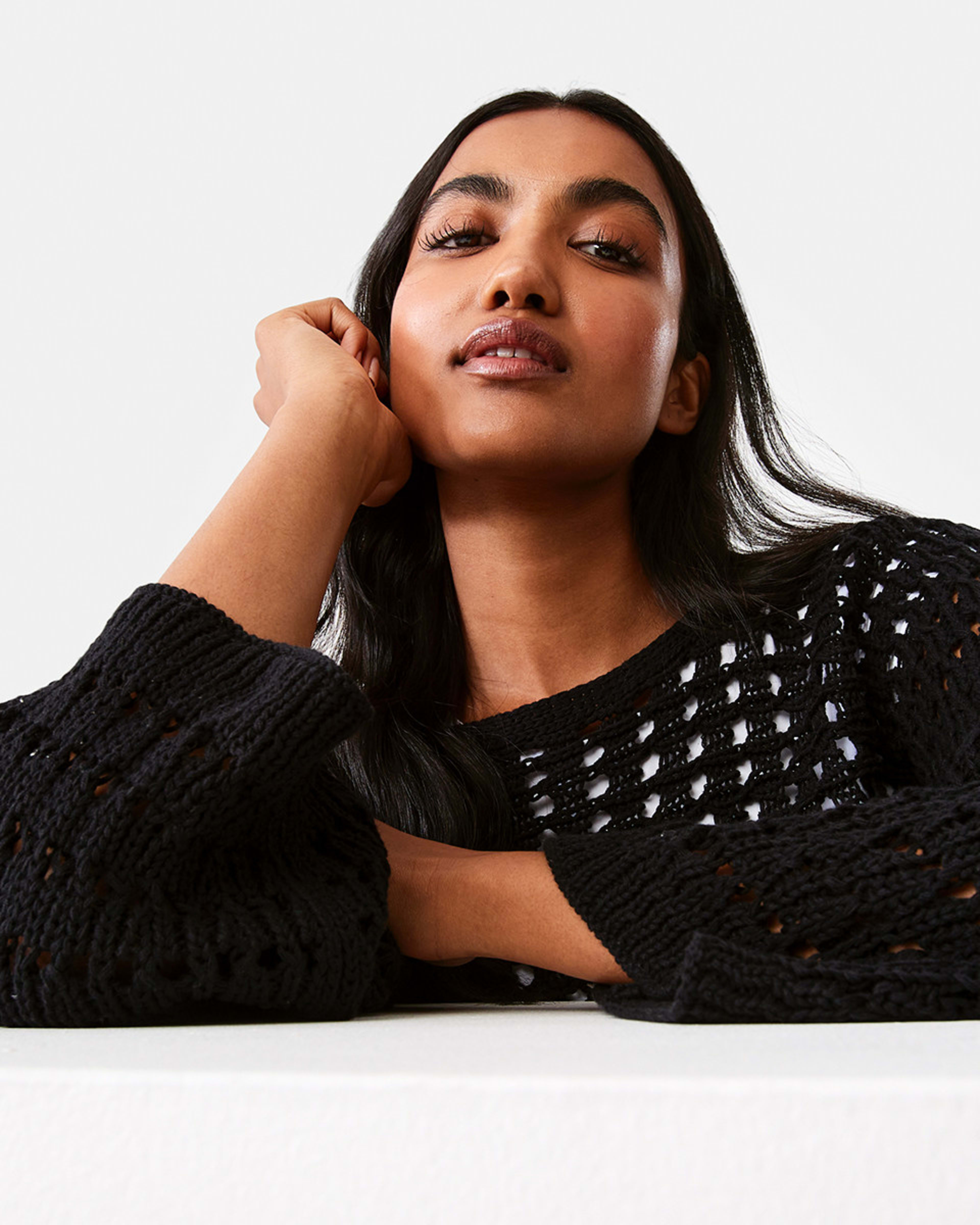 Long Sleeve Open Weave Shrug Kmart