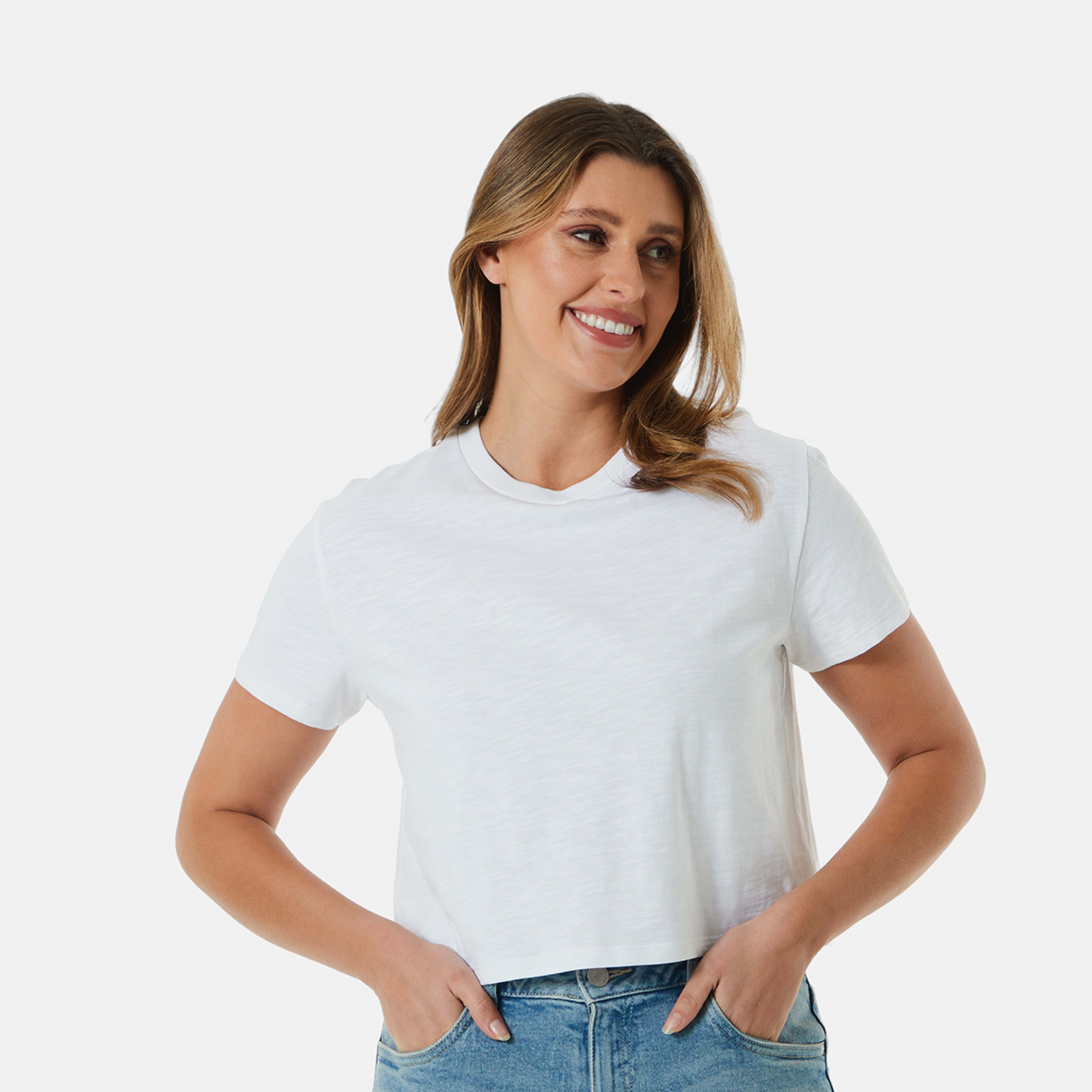 1 Short Sleeve Shrunken T-shirt White, 1 of 5