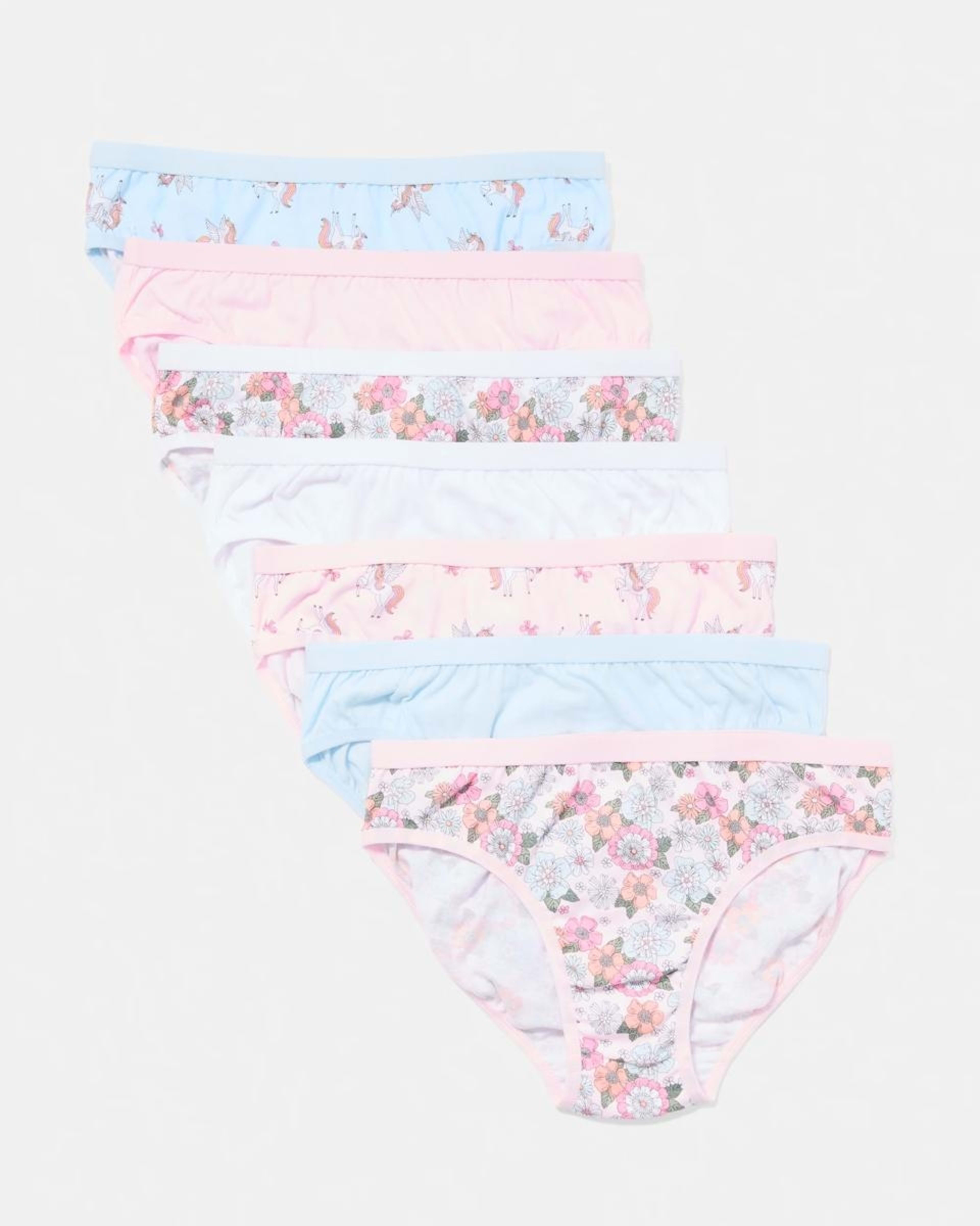 1 7 Pack Print Briefs UNICORN BLOOM, 1 of 10