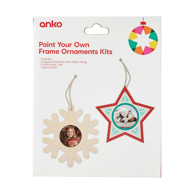 Paint Your Own Frame Ornaments Kit Kmart