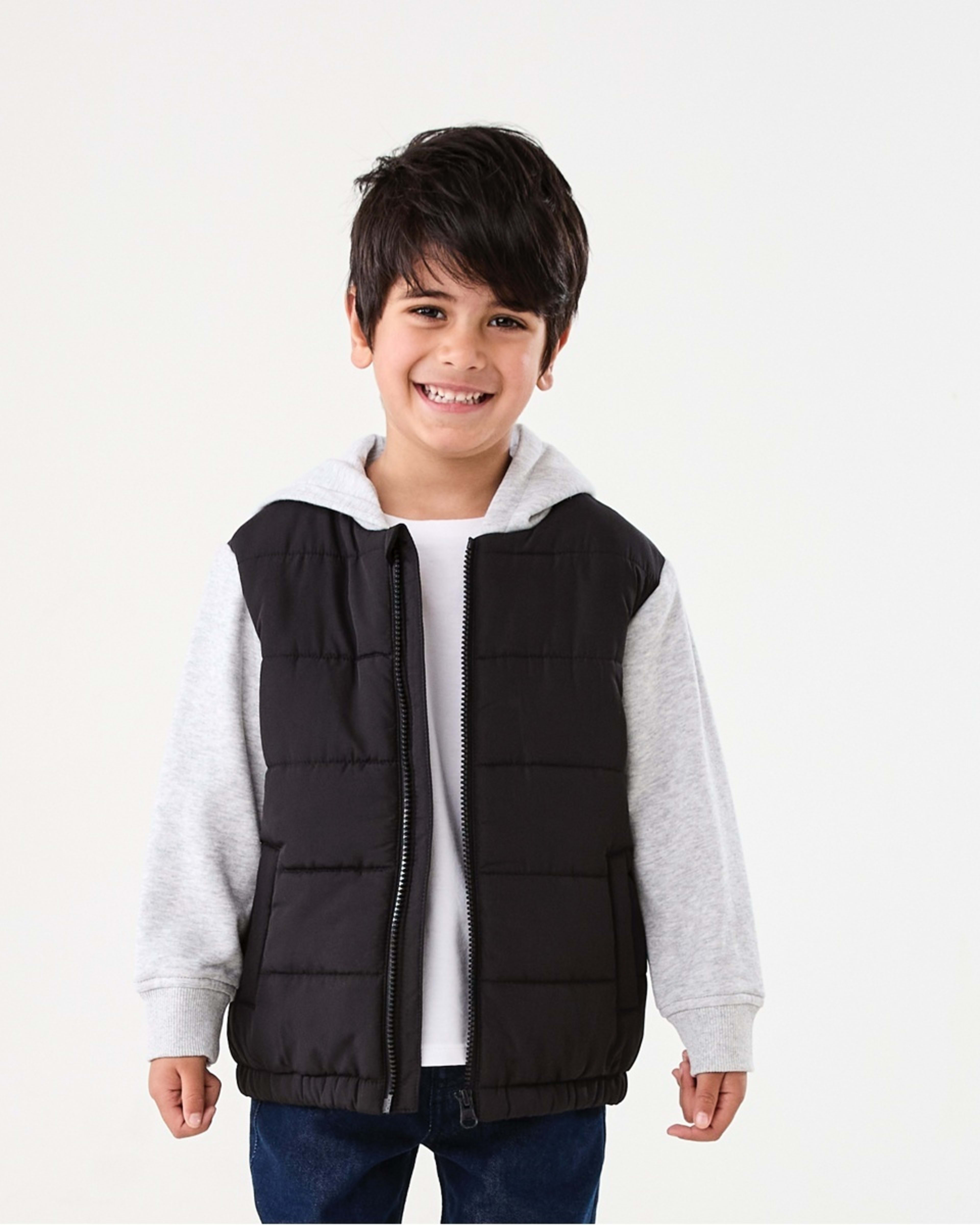 1 Fleece Sleeve Jacket Black
