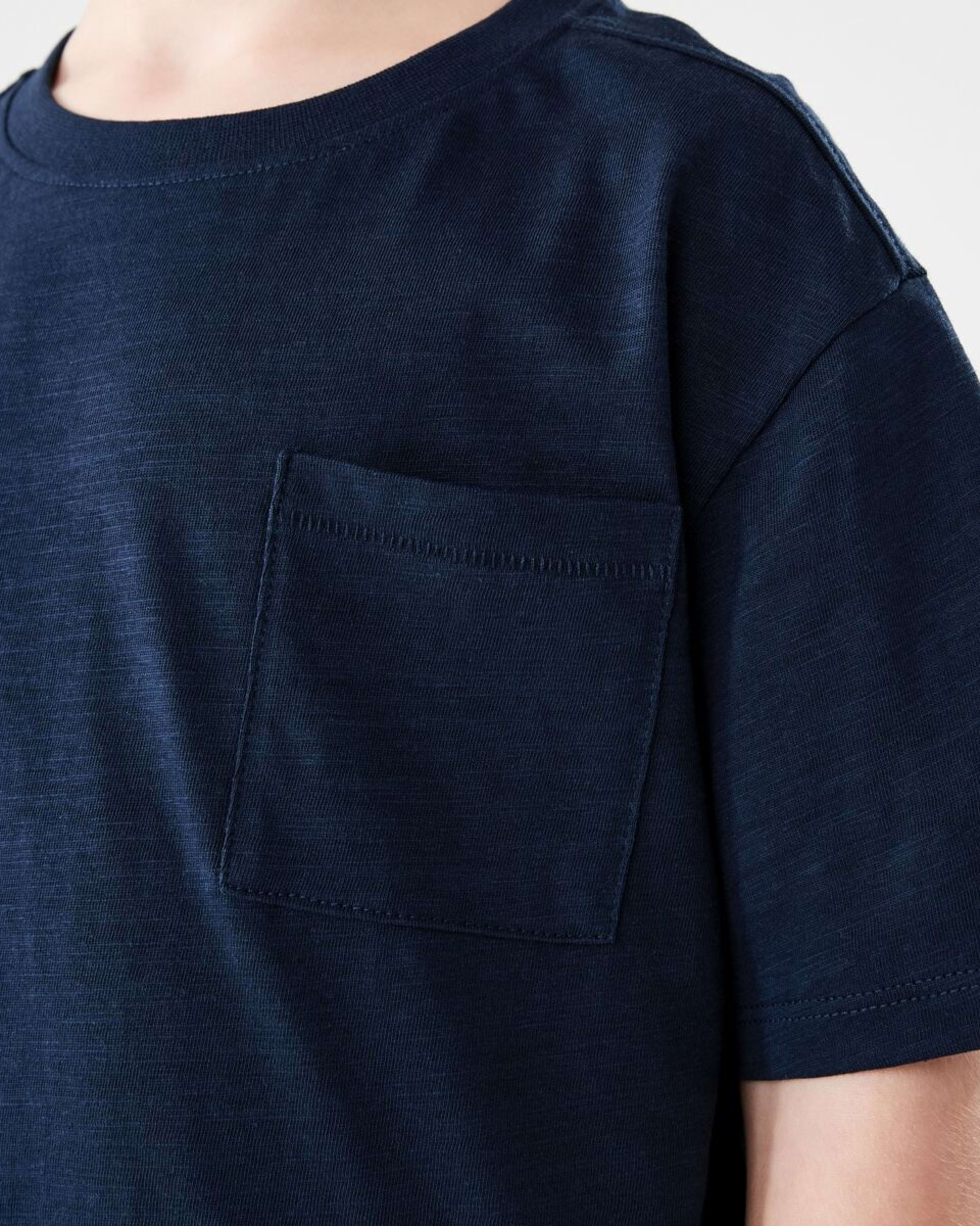 4 Plain Cotton T-shirt DRESS BLUE, 4 of 6