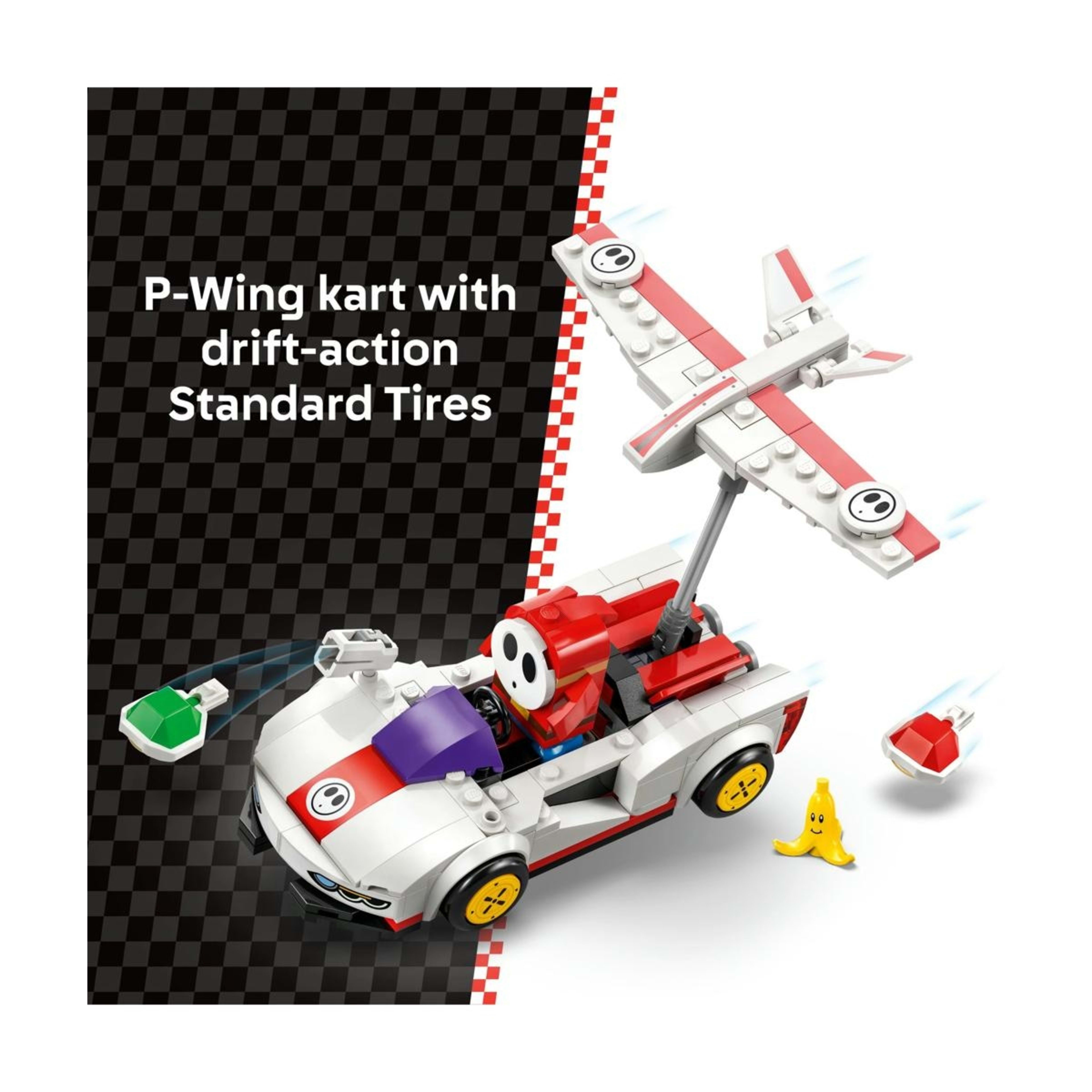 4 LEGO Super Mario: Mario Kart - Shy Guy & P-Wing 72045, 4 of 8
