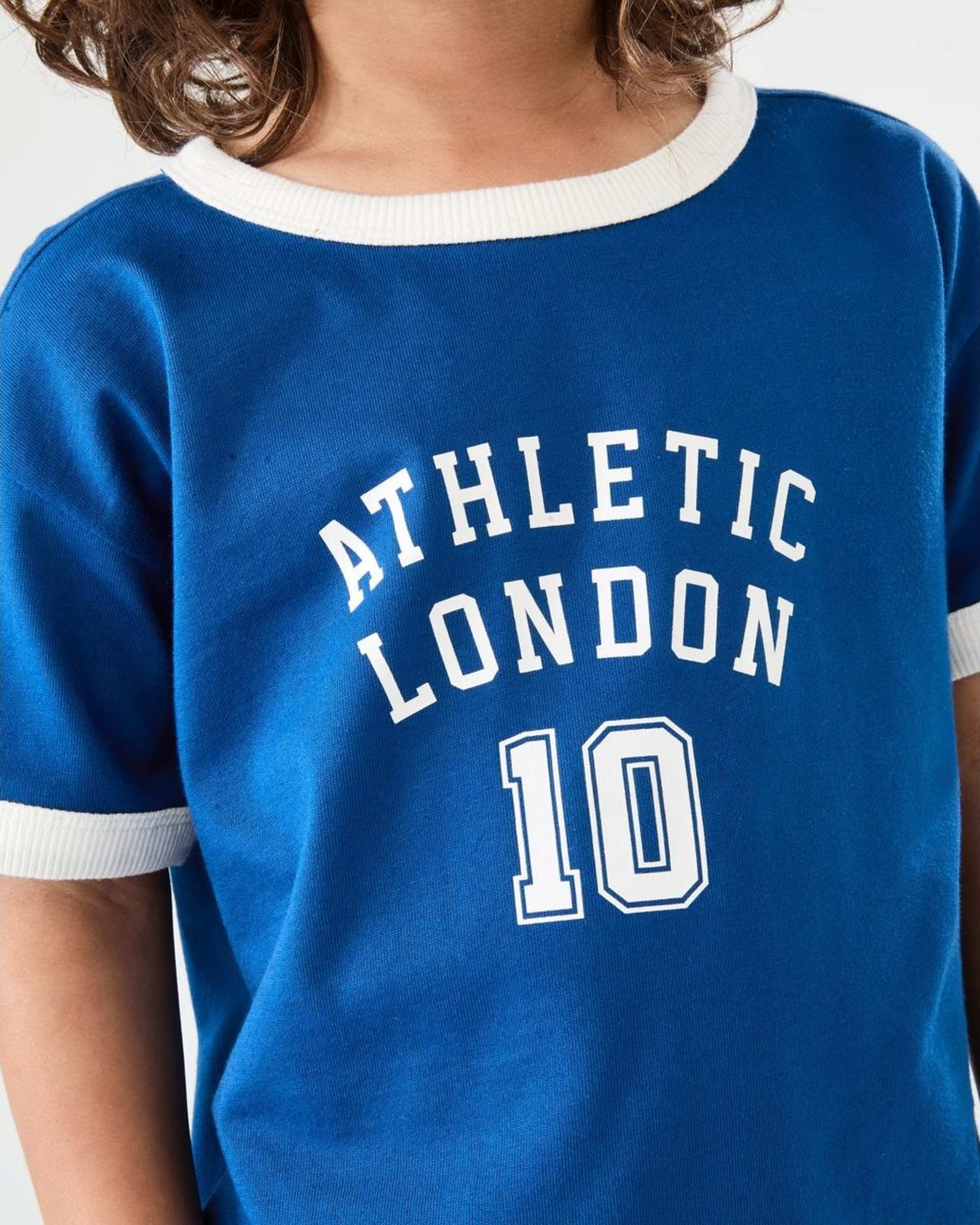 4 Ringer T-shirt Blu Varsit, 4 of 6