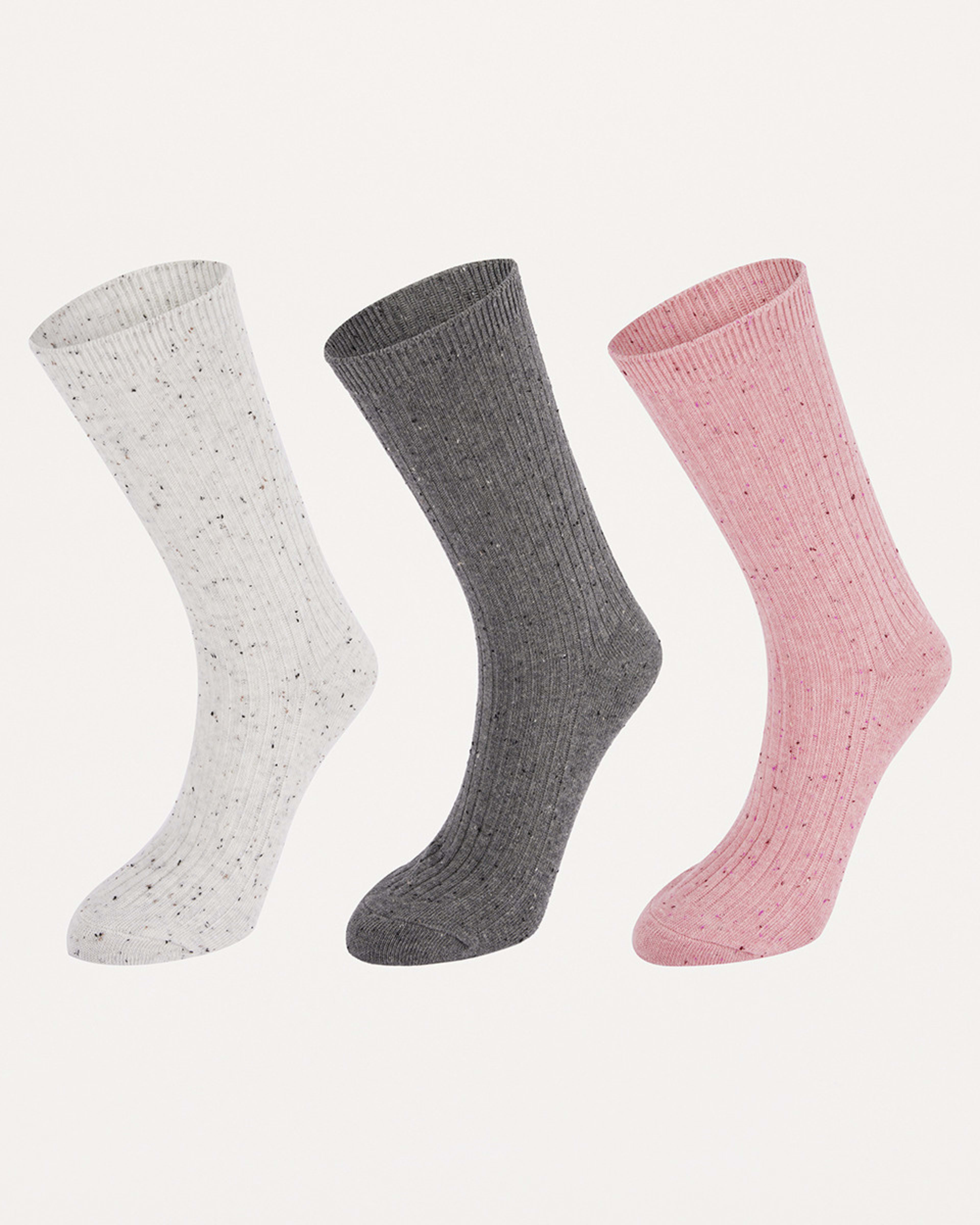 1 3 Pack Winter Rib Boot Socks Pnk Nep Mx