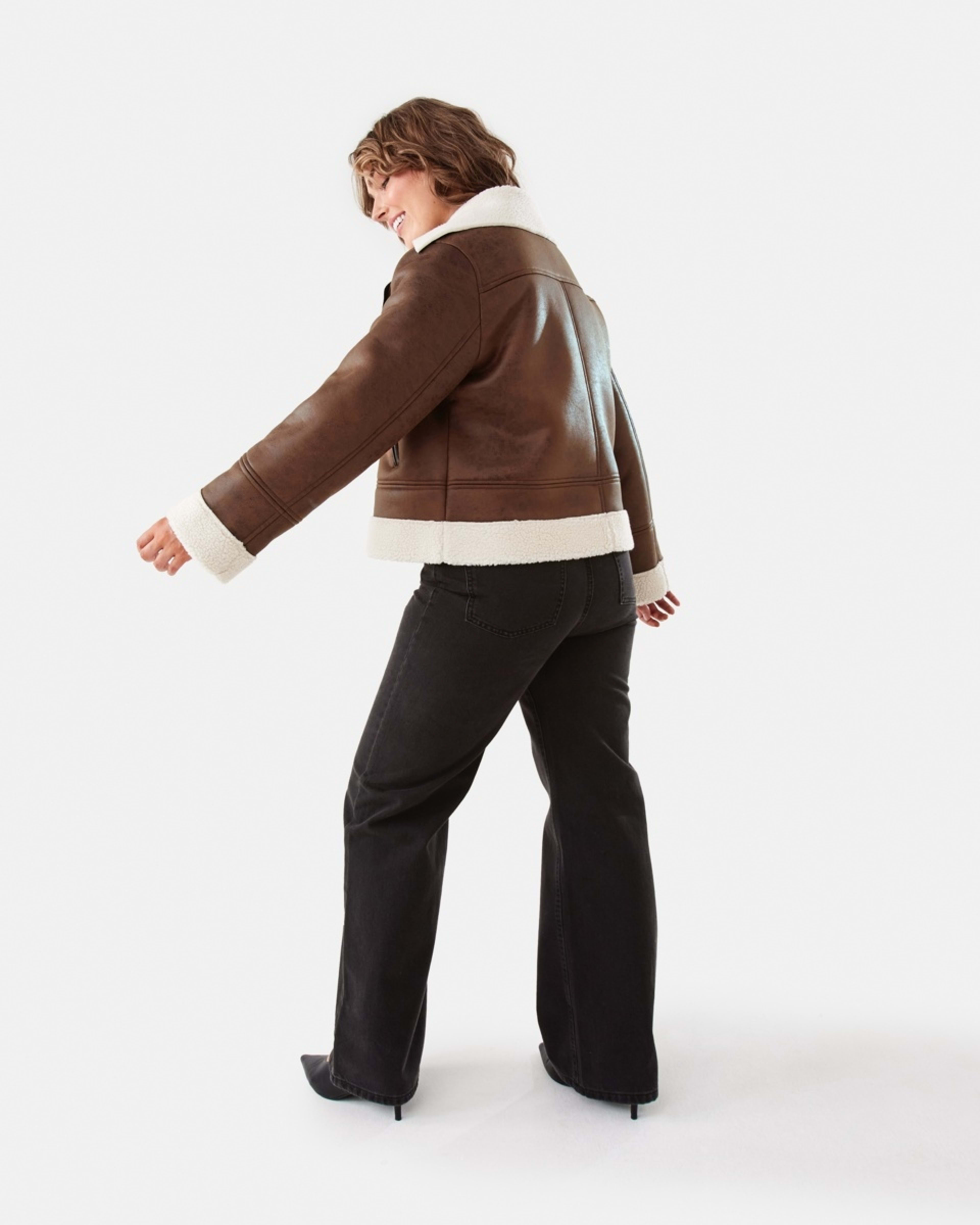 5 Shearling Jacket Melt Brown, 5 of 10