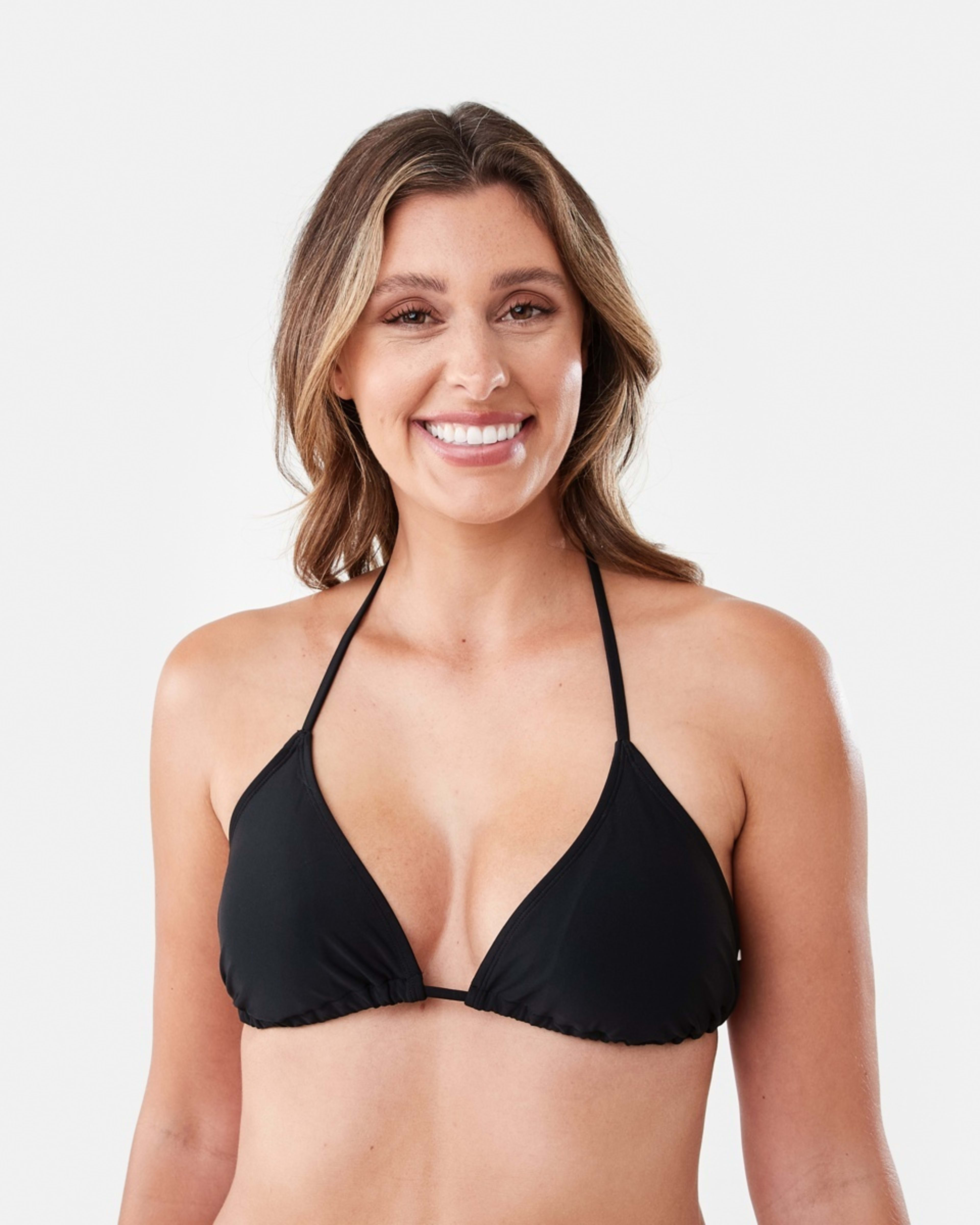 1 Slide Triangle Bikini Top BLACK