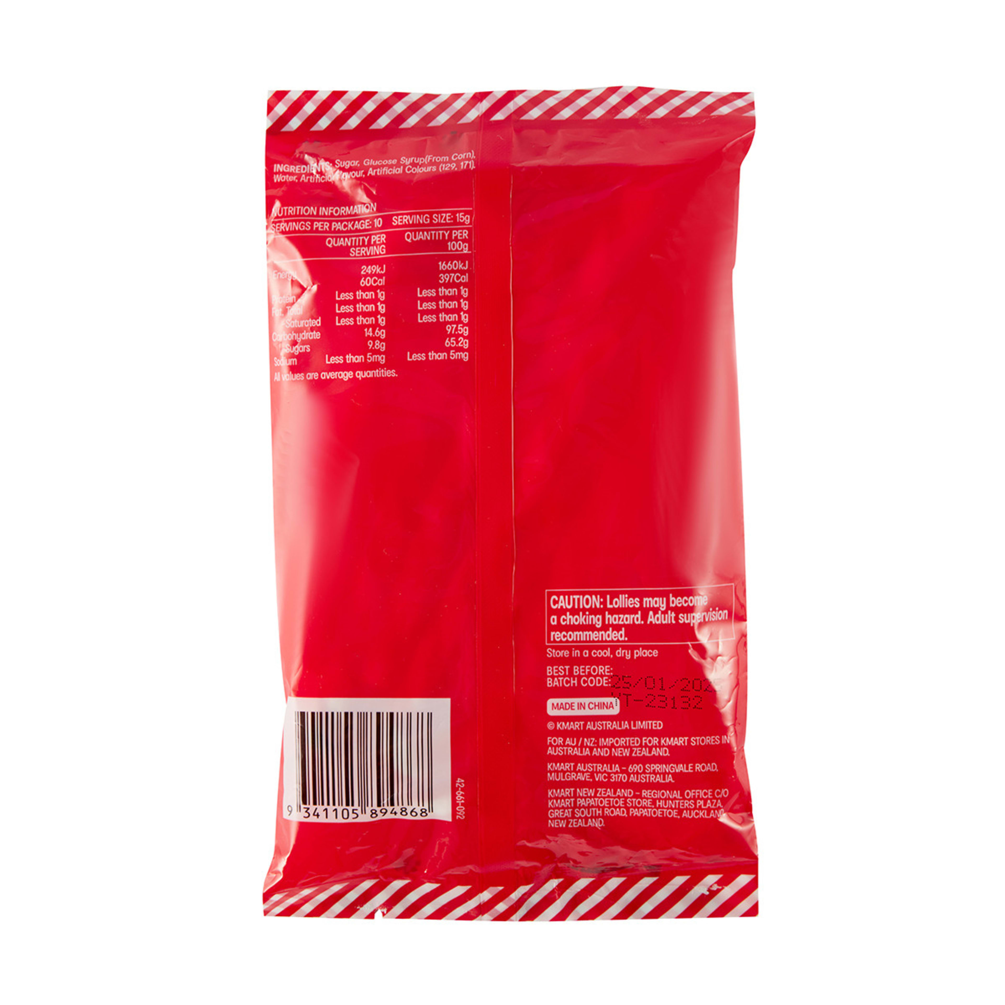 10 Pack Peppermint Flavour Candy Canes 150g Kmart