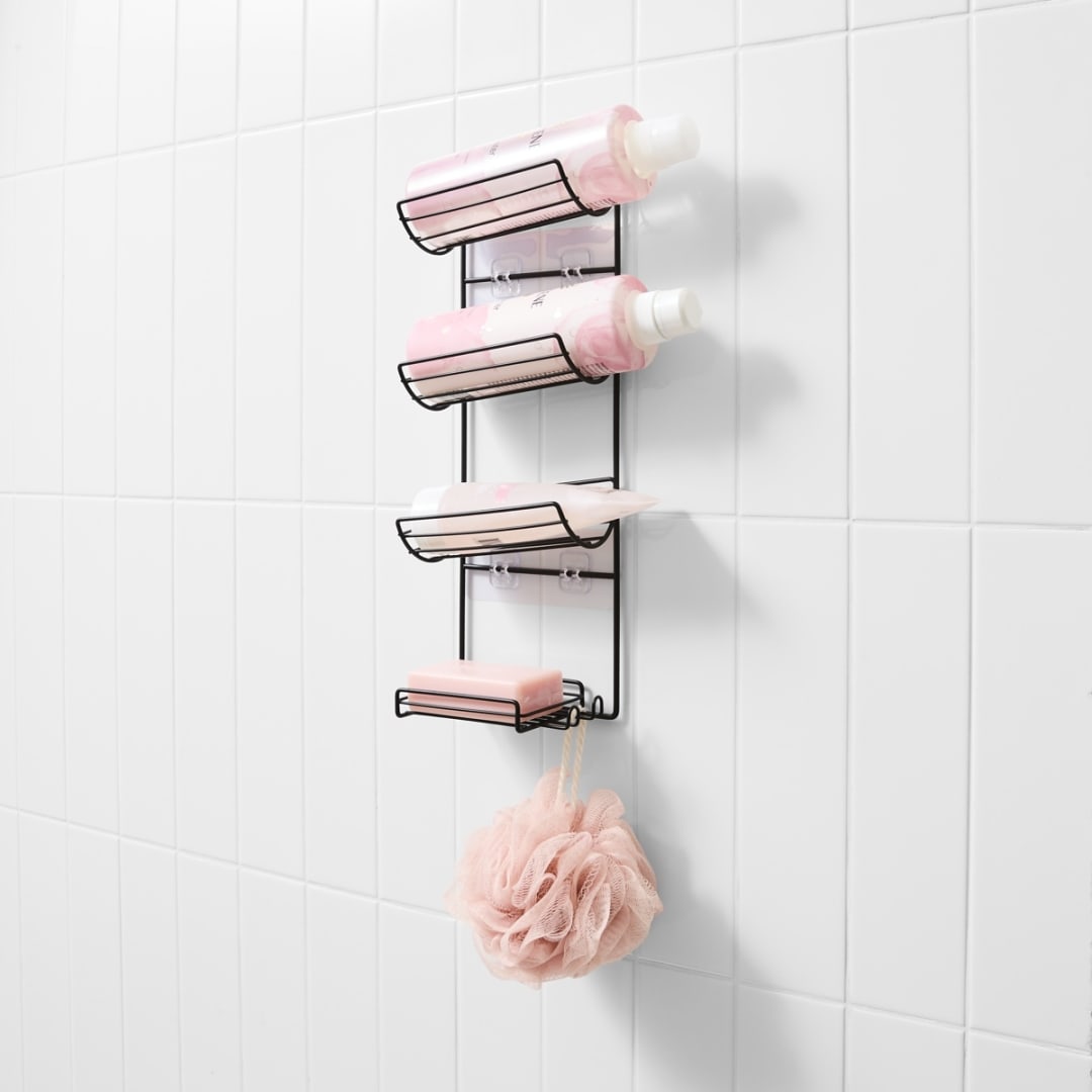 Shower Bottle Wall Caddy - Black - Kmart