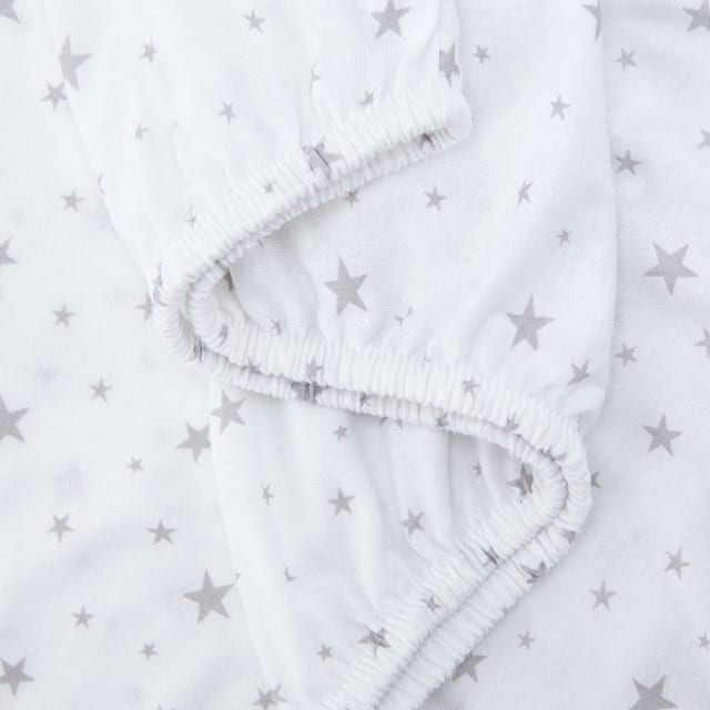 2 Pack Organic Cotton Jersey Fitted Cot Sheets Stars Kmart