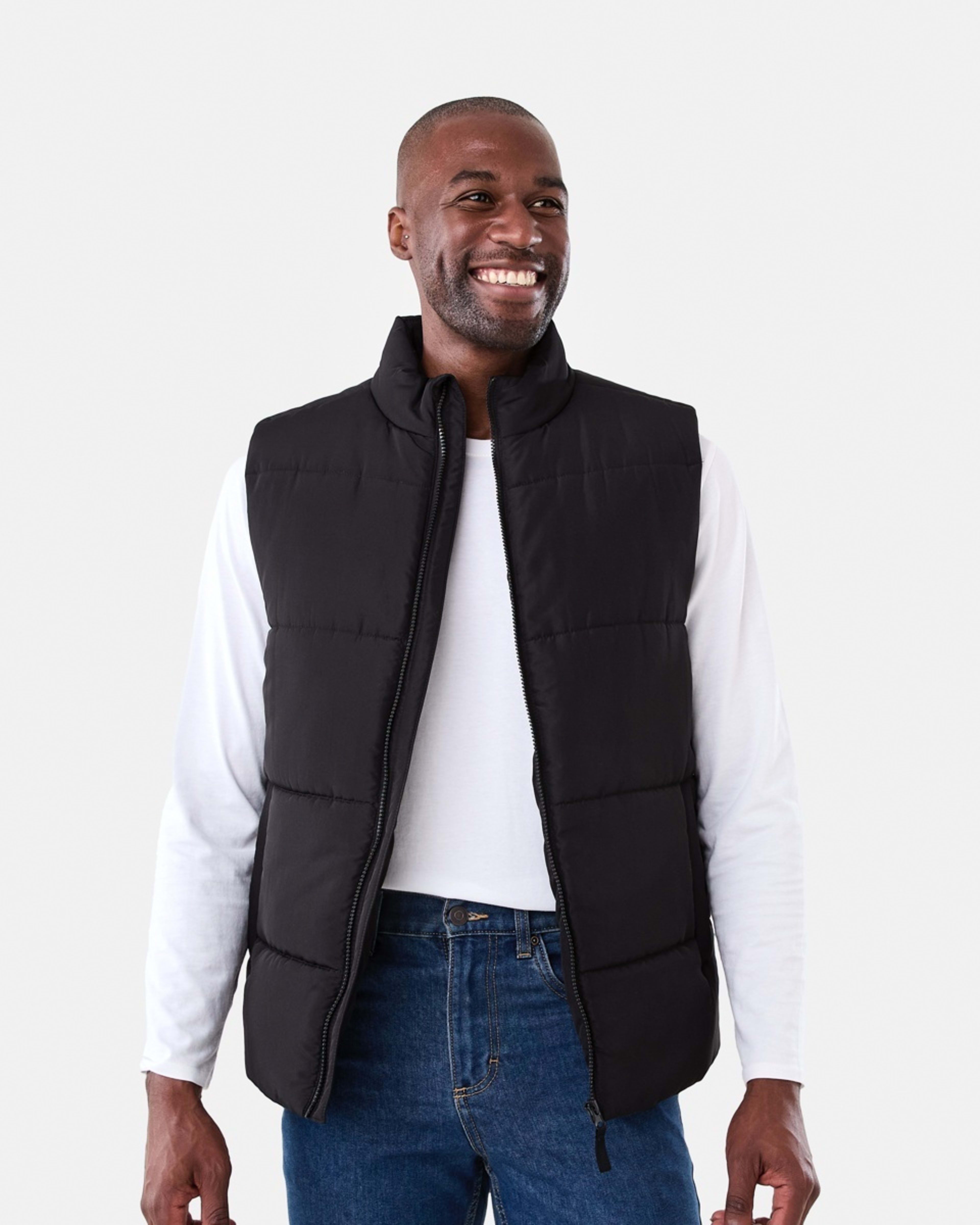1 Puffer Vest Black