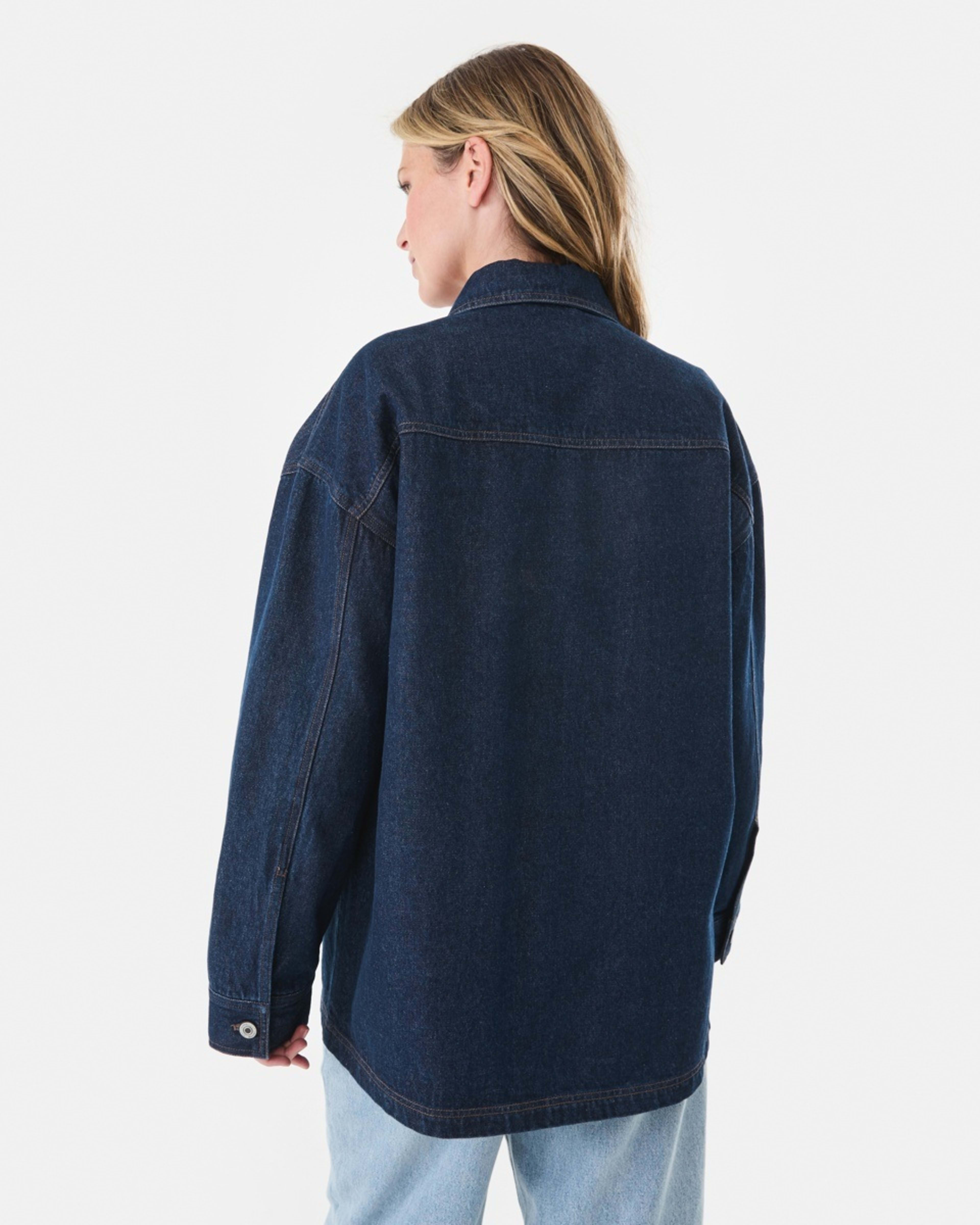 4 Denim Utility Shacket Indigo, 4 of 7