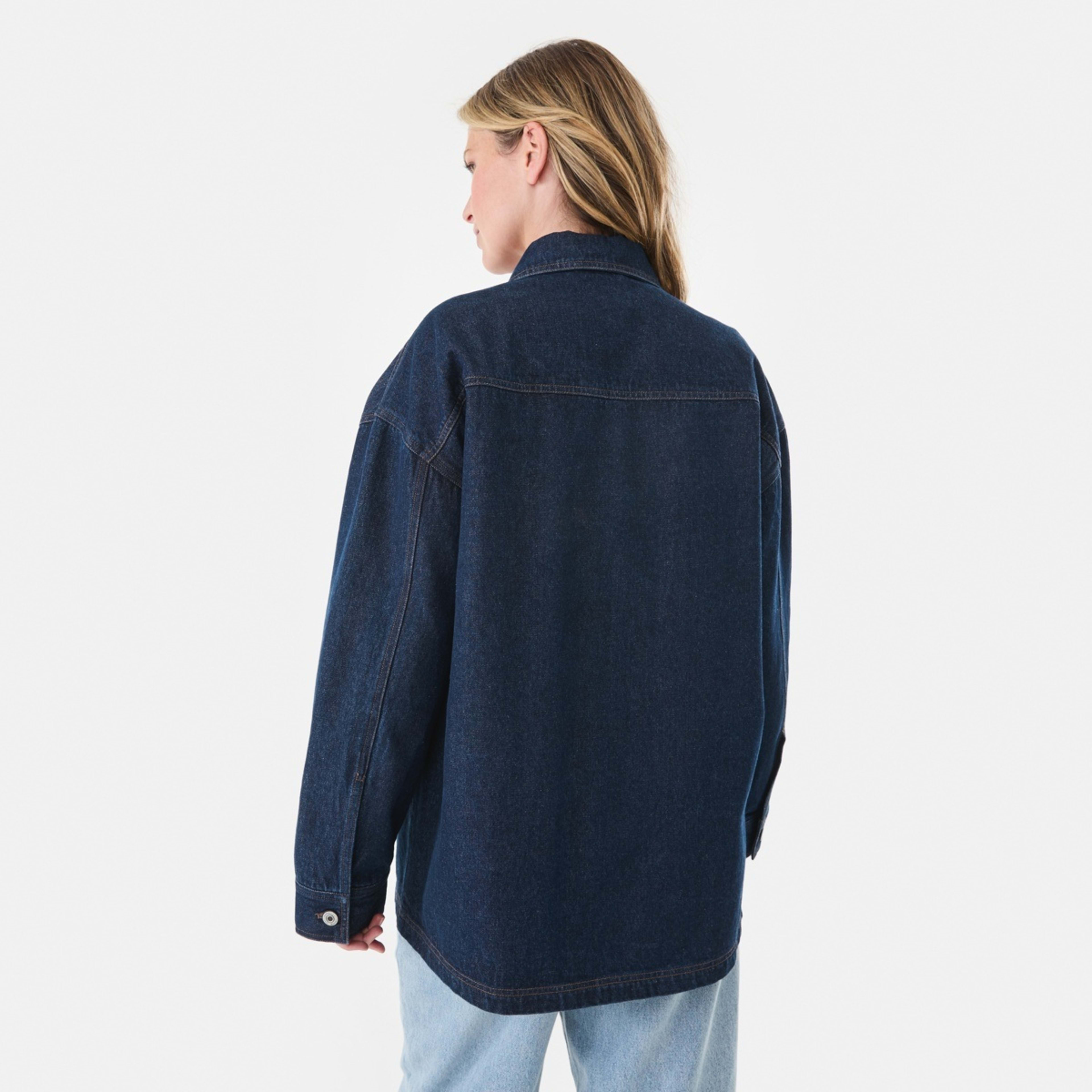 4 Denim Utility Shacket Indigo, 4 of 7