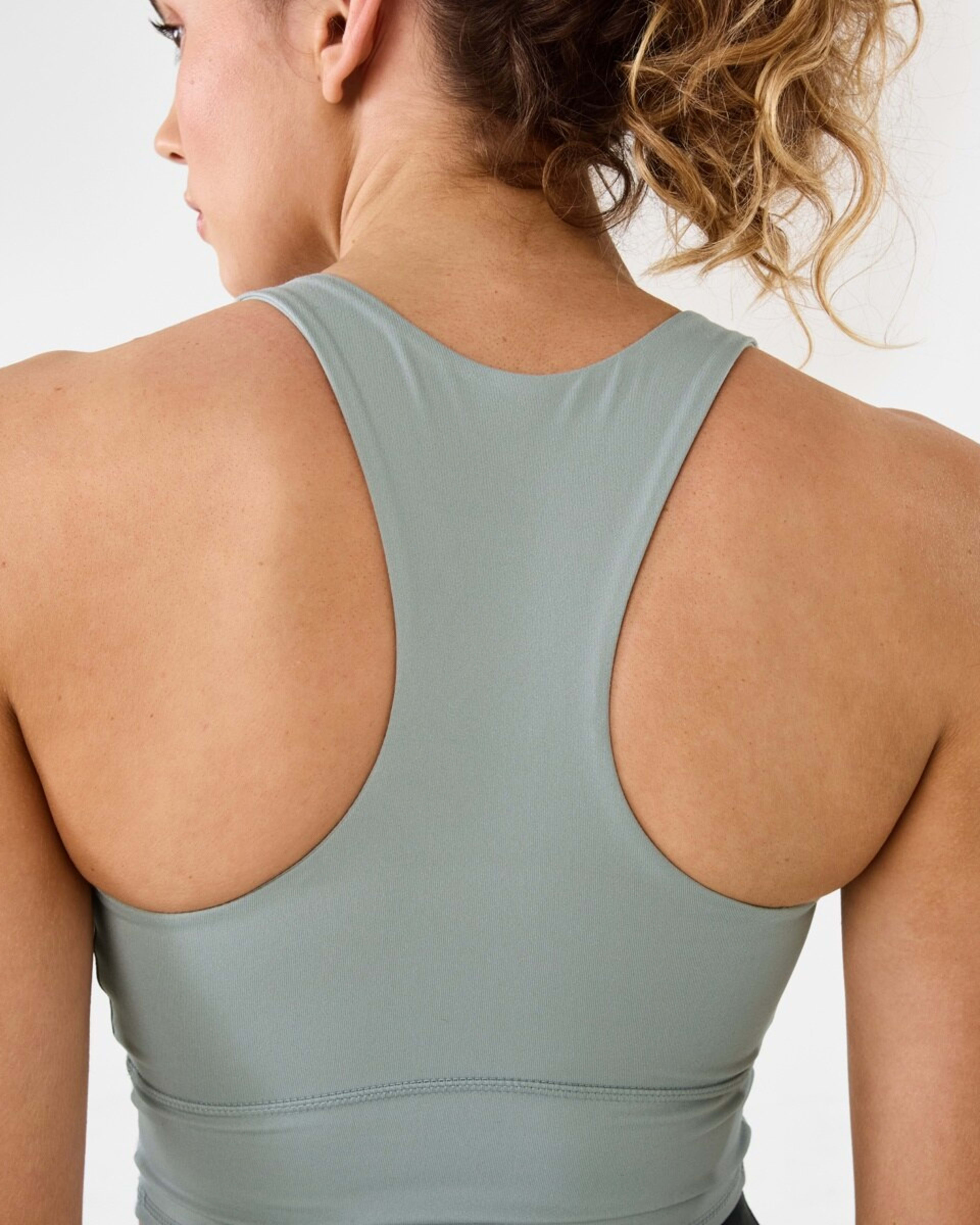 8 Active Womens Ultrasoft Longline Crop Top LINDSEY GREEN, 8 of 8