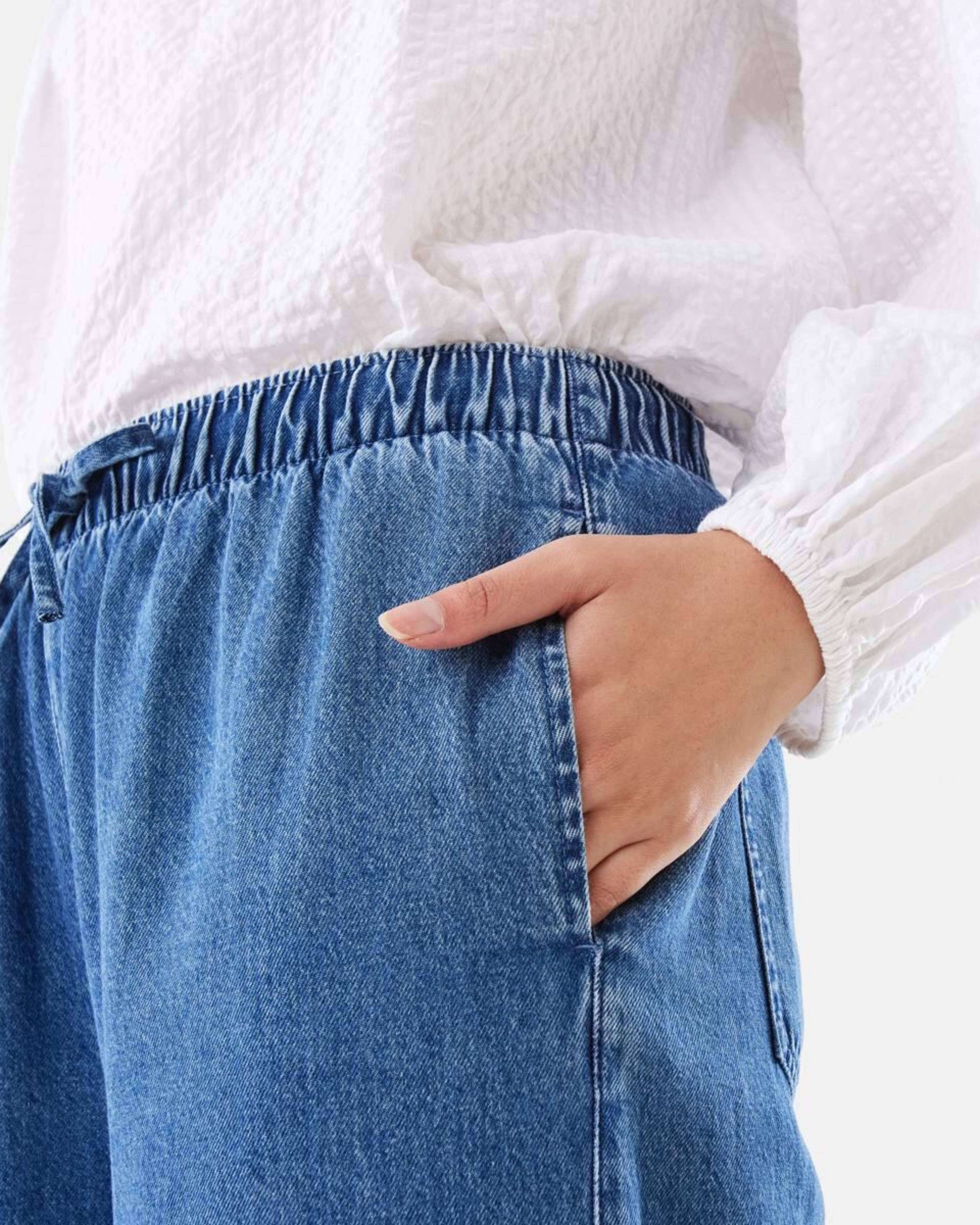 5 Comfort Wide Leg Jeans MID WASH, 5 of 9