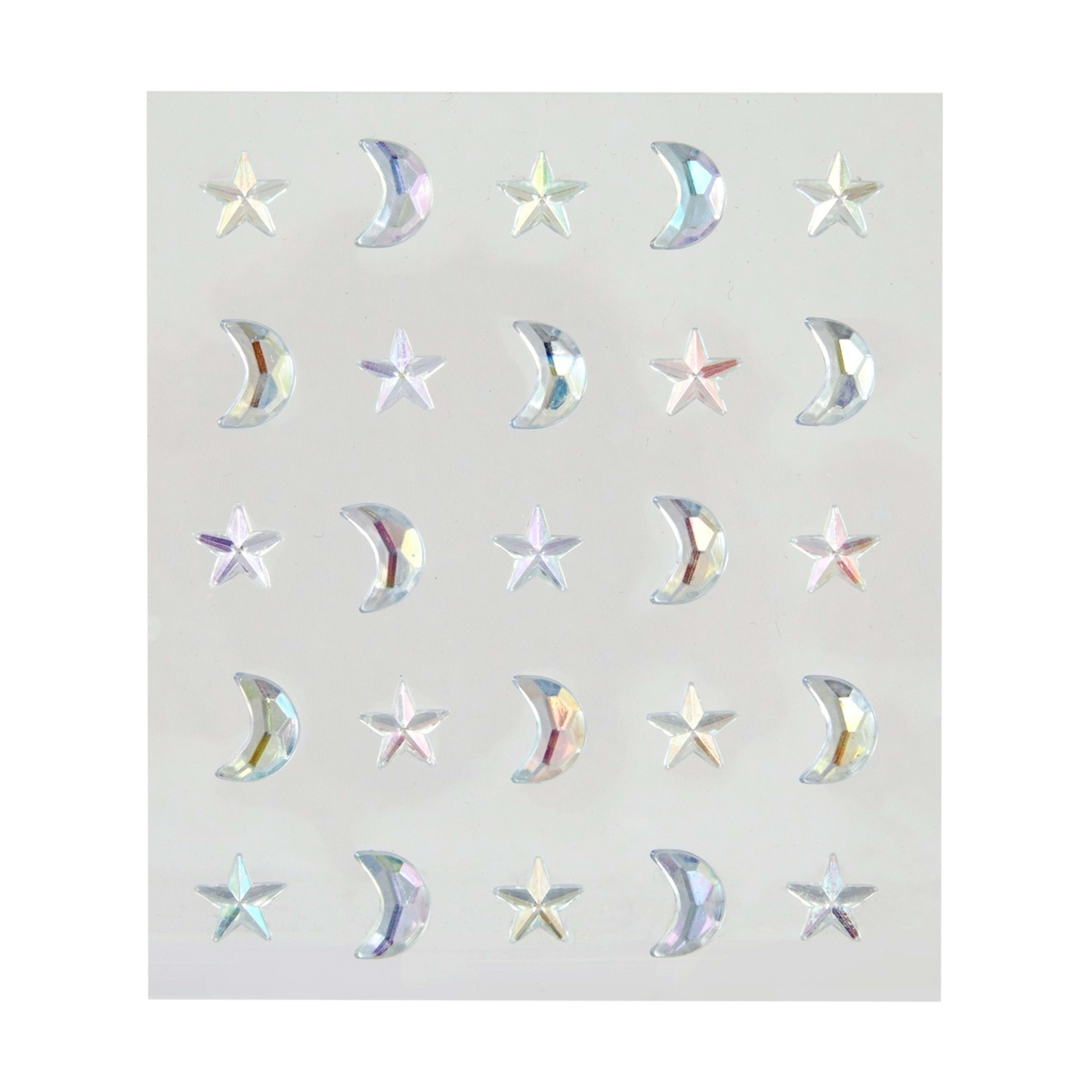 2 Bling Stickers - Star and Moon, 2 of 2