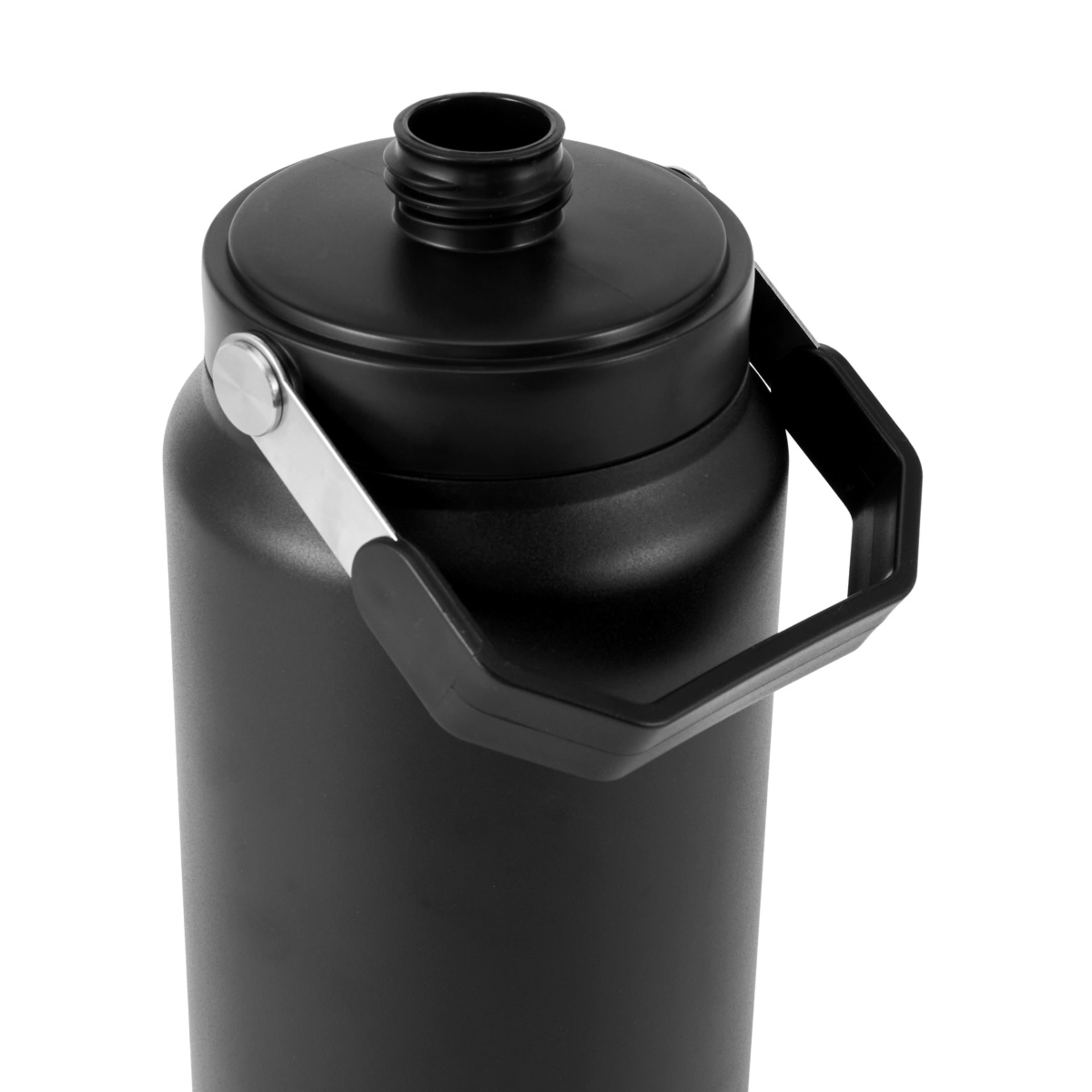 3 2L Black Stainless Steel Top Handle Drink Bottle, 3 of 6