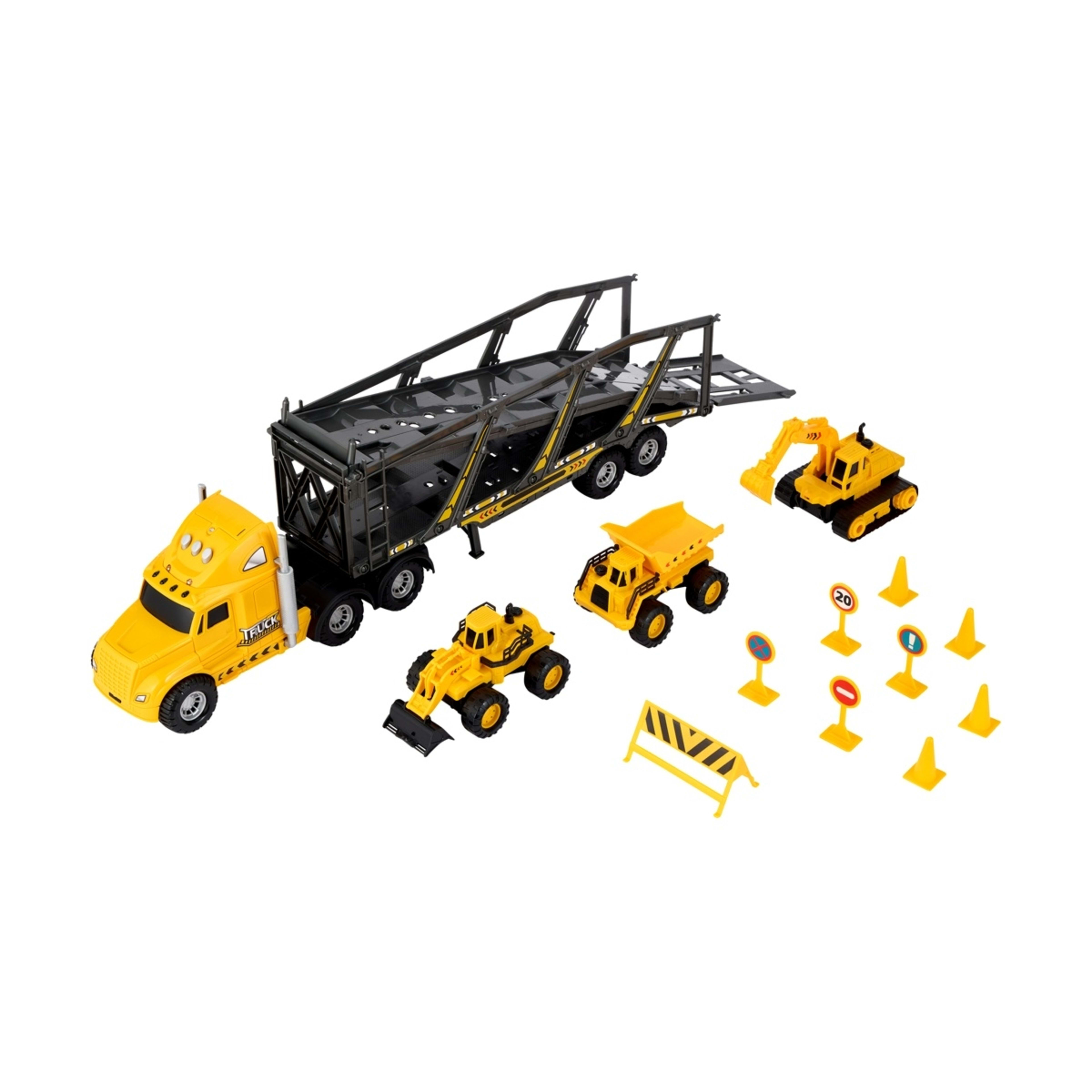 1 Lights and Sounds Construction Hauler Playset, 1 of 9