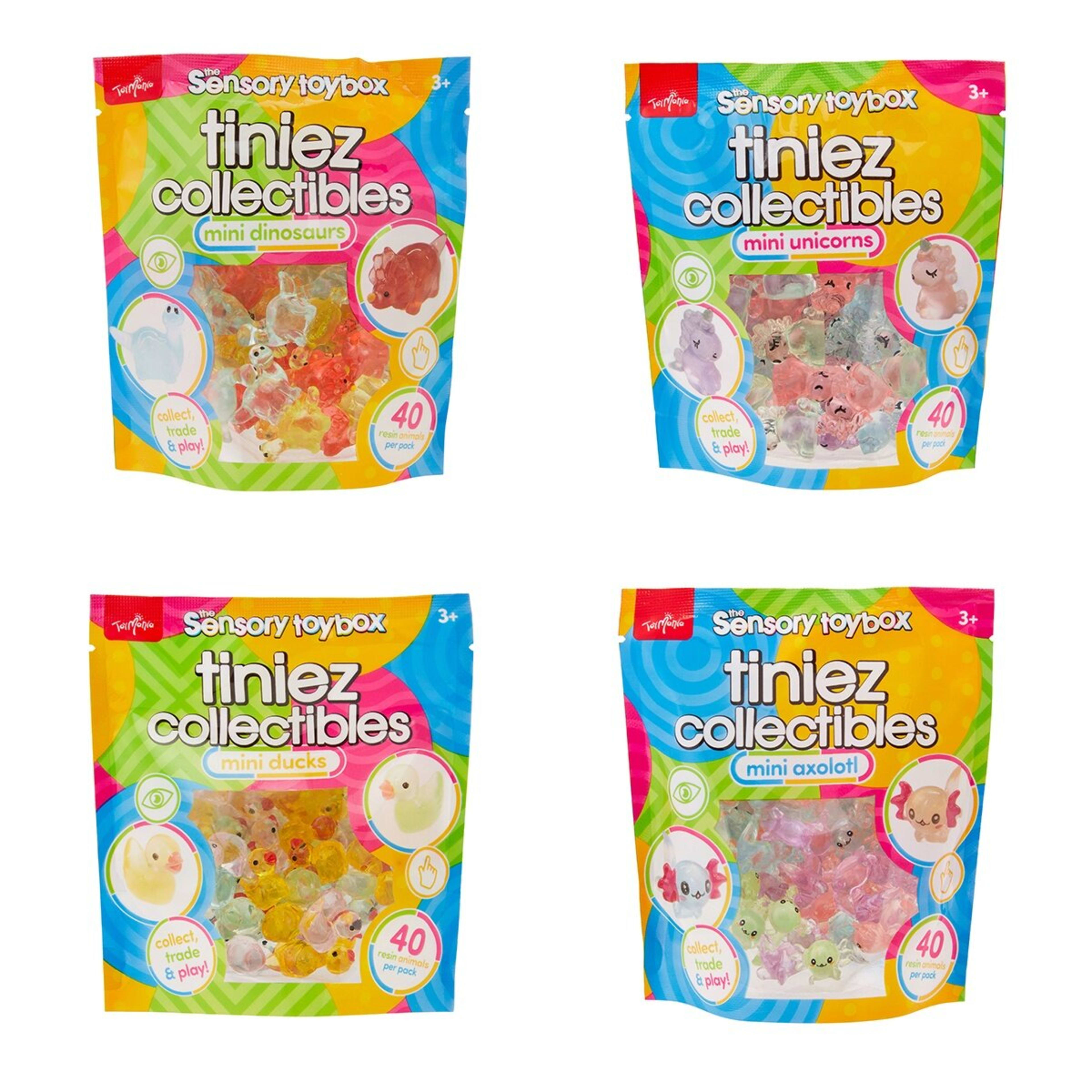 1 40 Pack ToyMania The Sensory Toy Box Tiniez Collectibles Mini Axolotl - Assorted