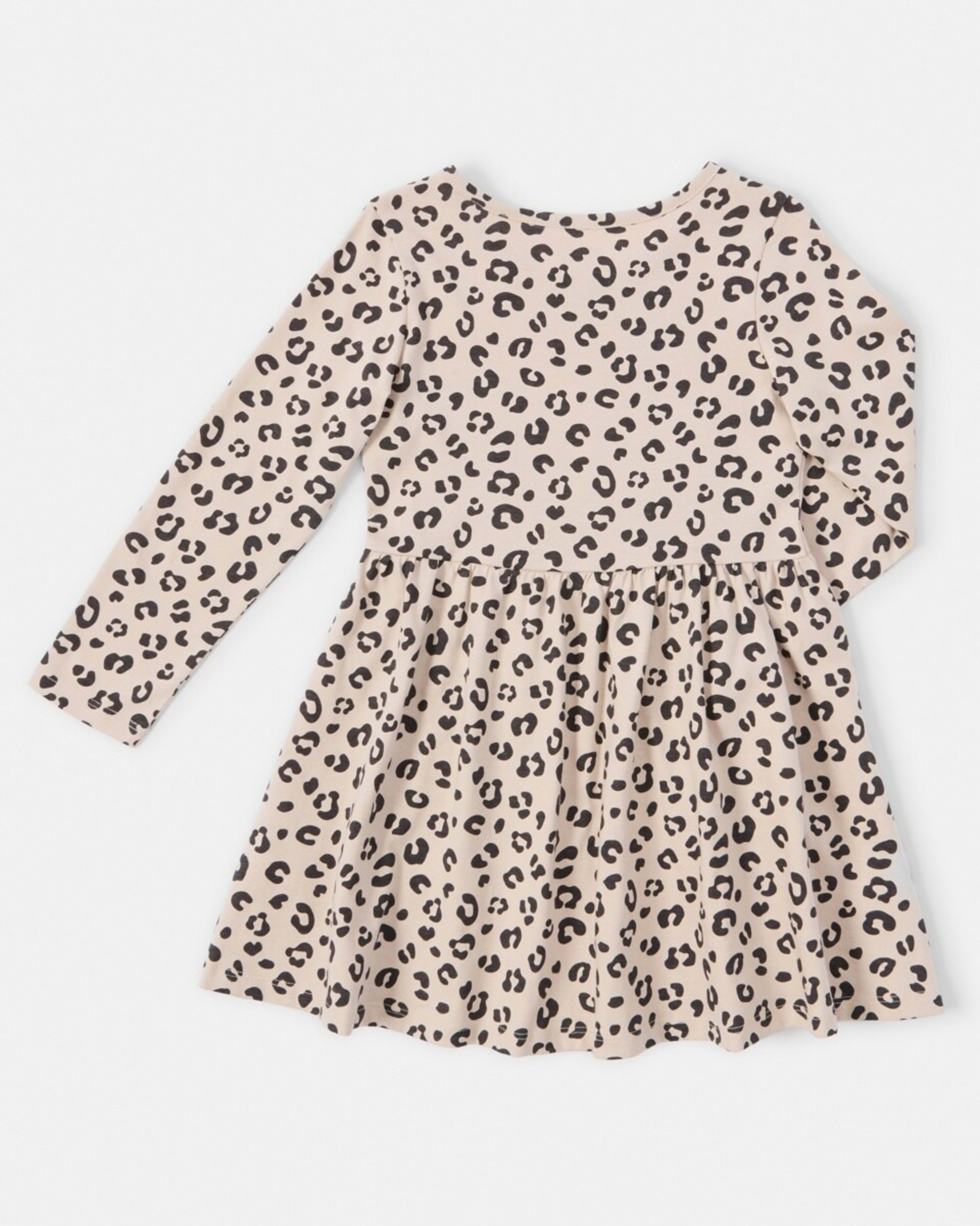 9 Long Sleeve Jersey Dress Leopard, 9 of 9
