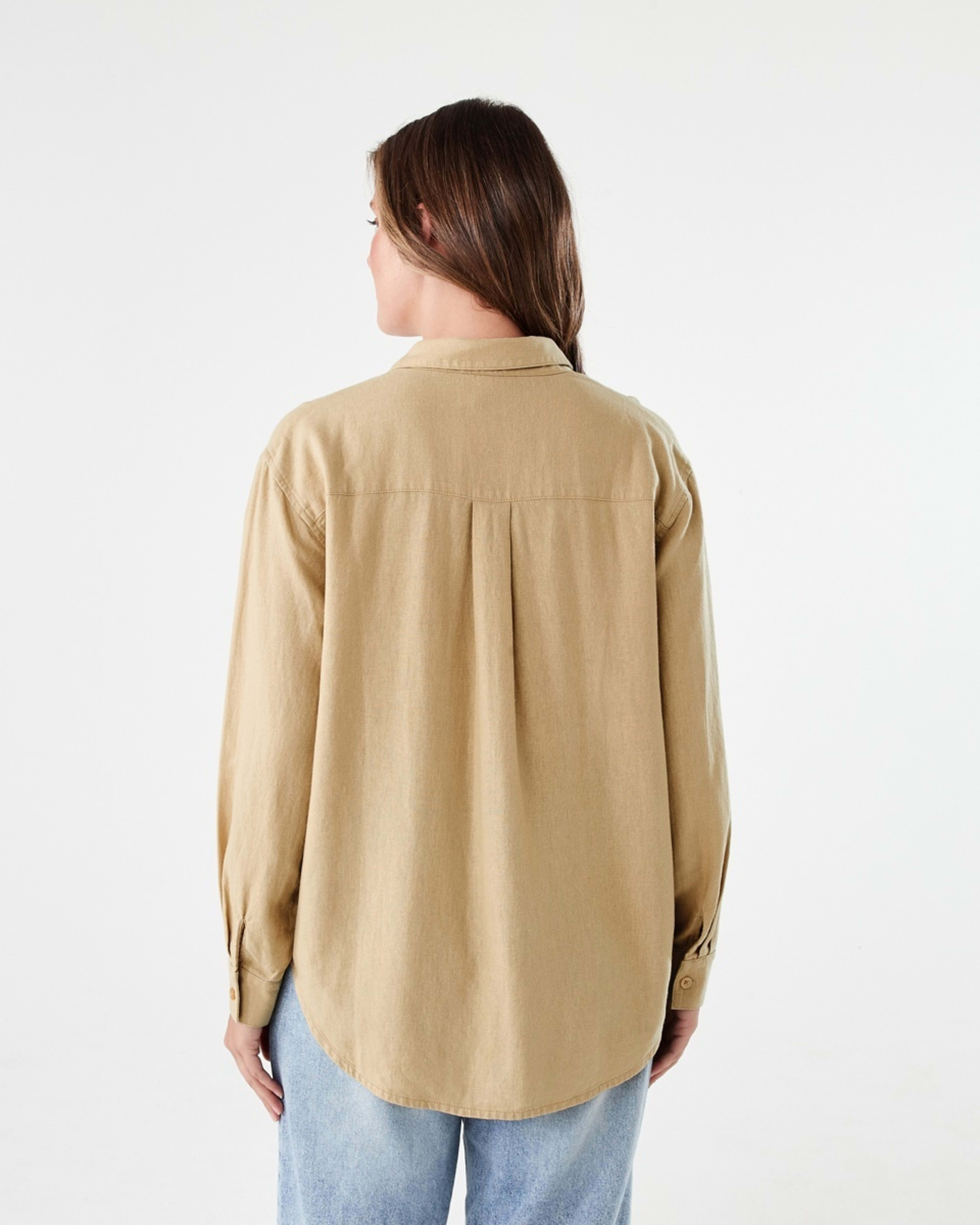 3 Long Sleeve Linen Blend Shirt LARK, 3 of 6