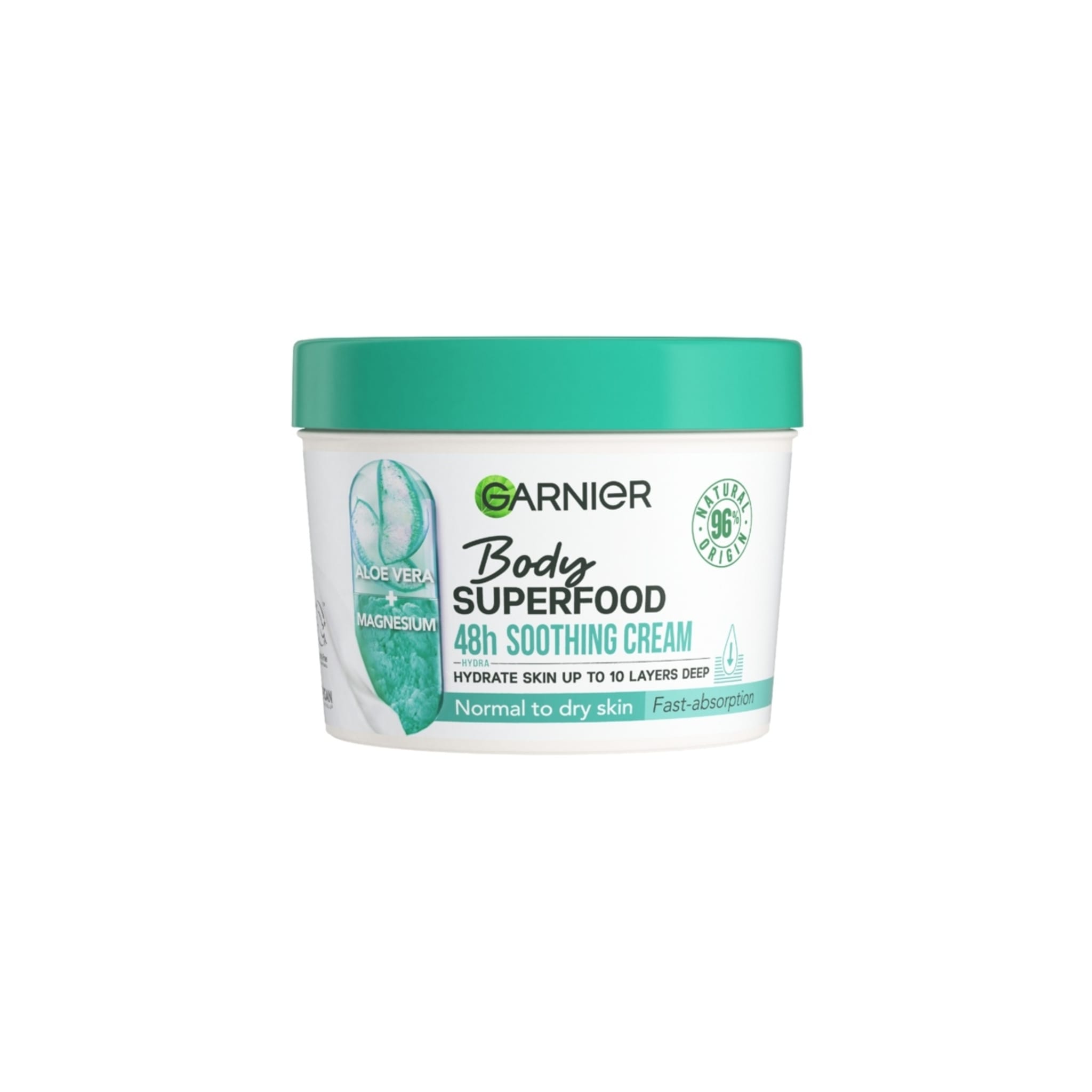 Garnier Body Superfood 48H Soothing Cream 380ml Aloe Vera and