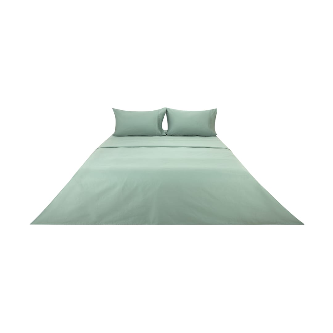500 Thread Count Australian Grown Cotton Sheet Set Double Bed, Sage Kmart
