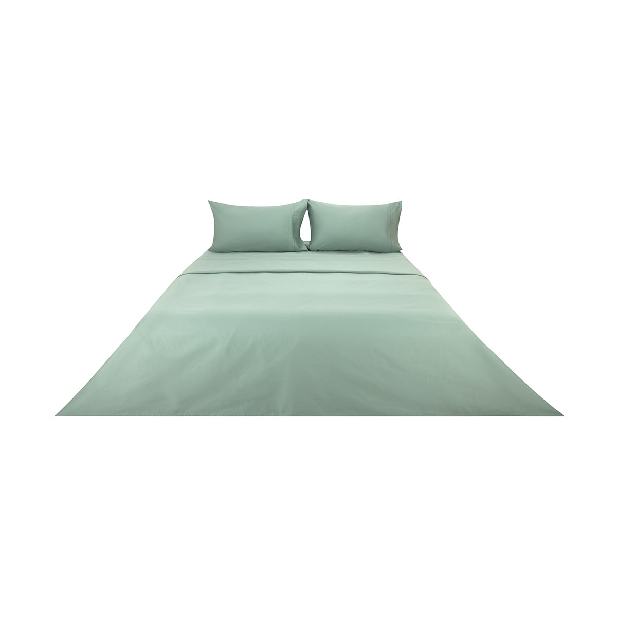 500 Thread Count Australian Grown Cotton Sheet Set Double Bed, Sage
