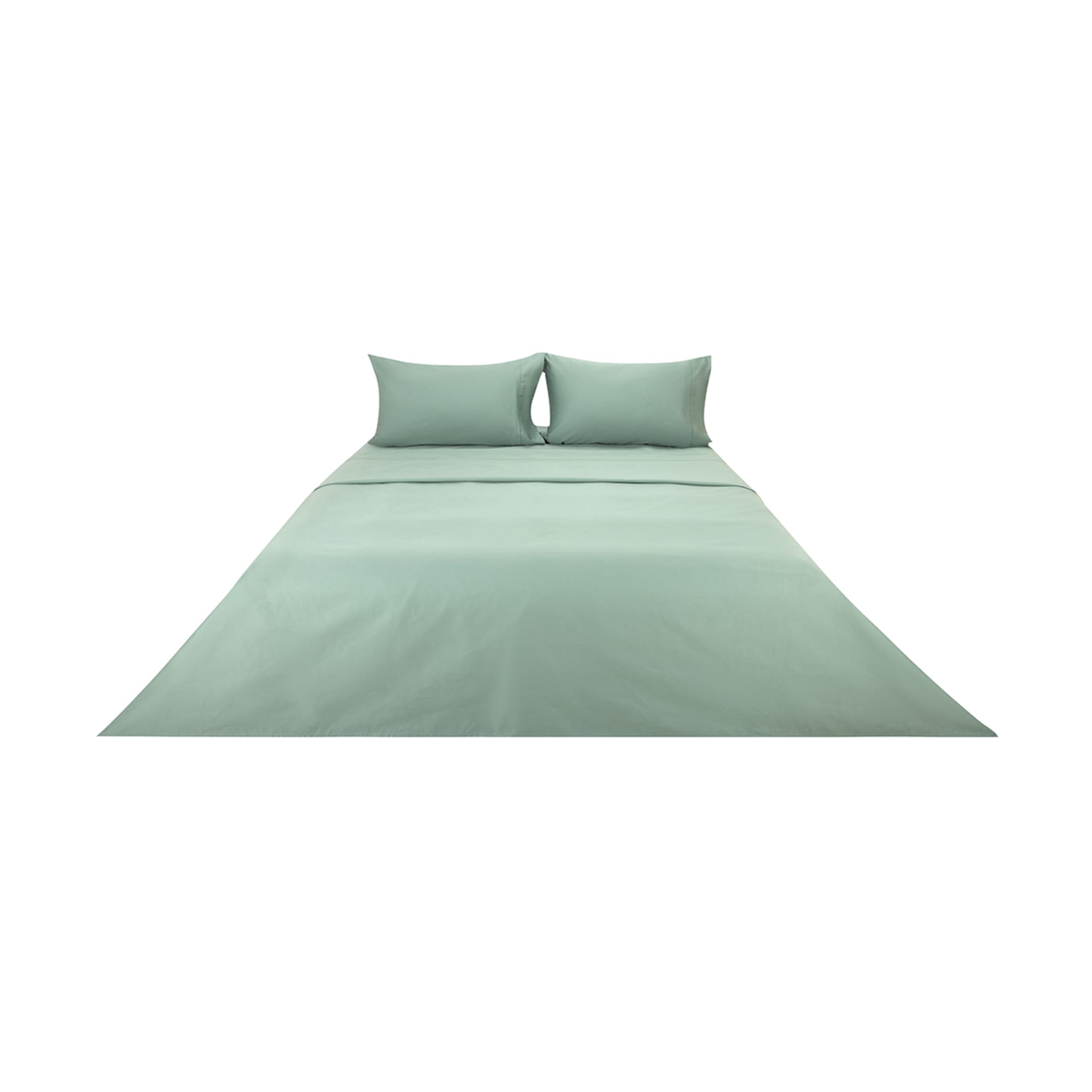 500 Thread Count Australian Grown Cotton Sheet Set Double Bed, Sage