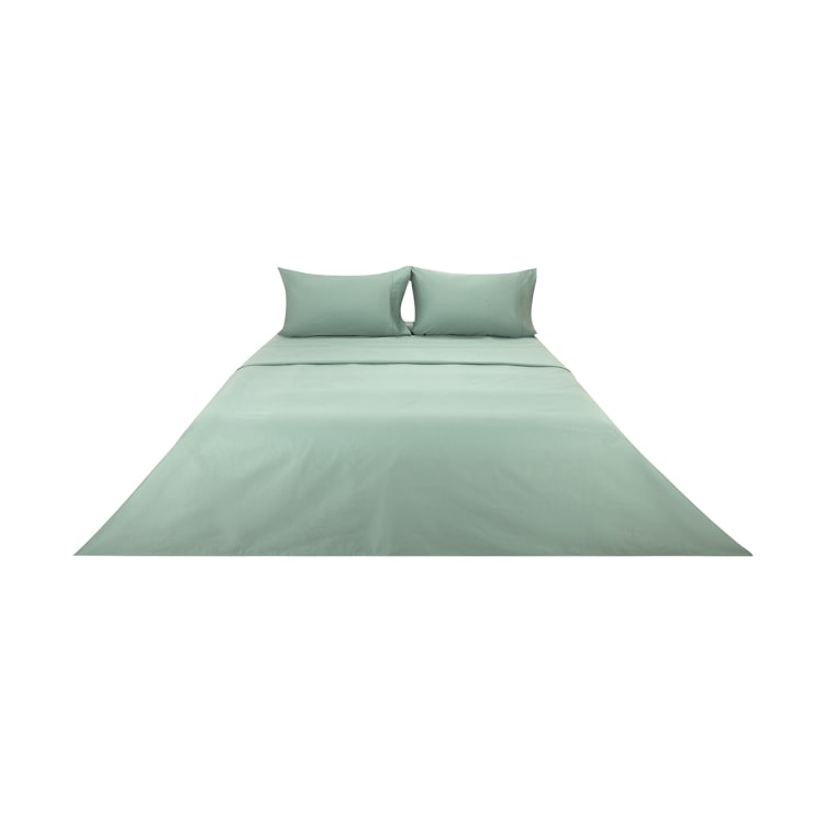 500 Thread Count Australian Grown Cotton Sheet Set Double Bed, Sage