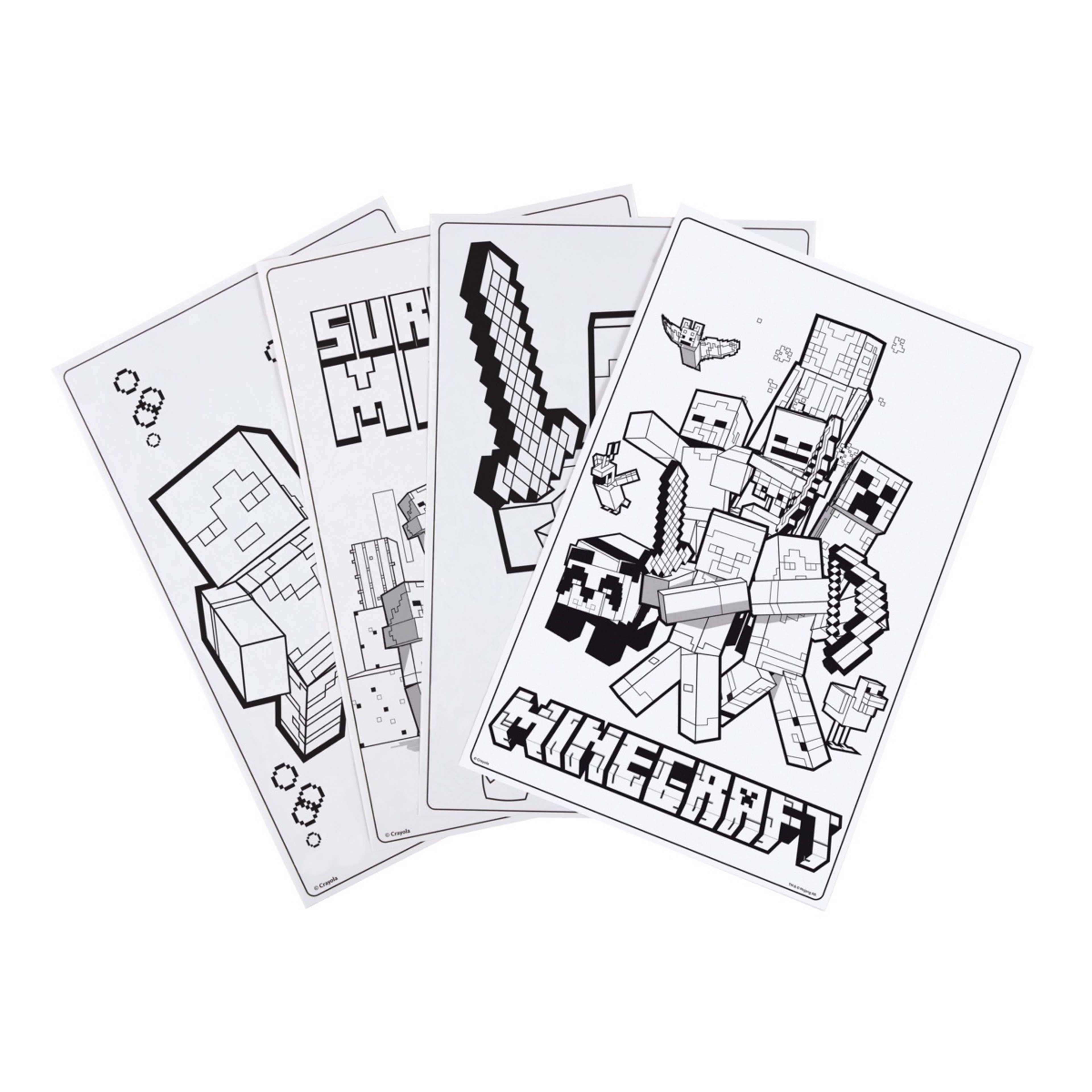 4 Crayola Giant Coloring Pages - Minecraft, 4 of 4