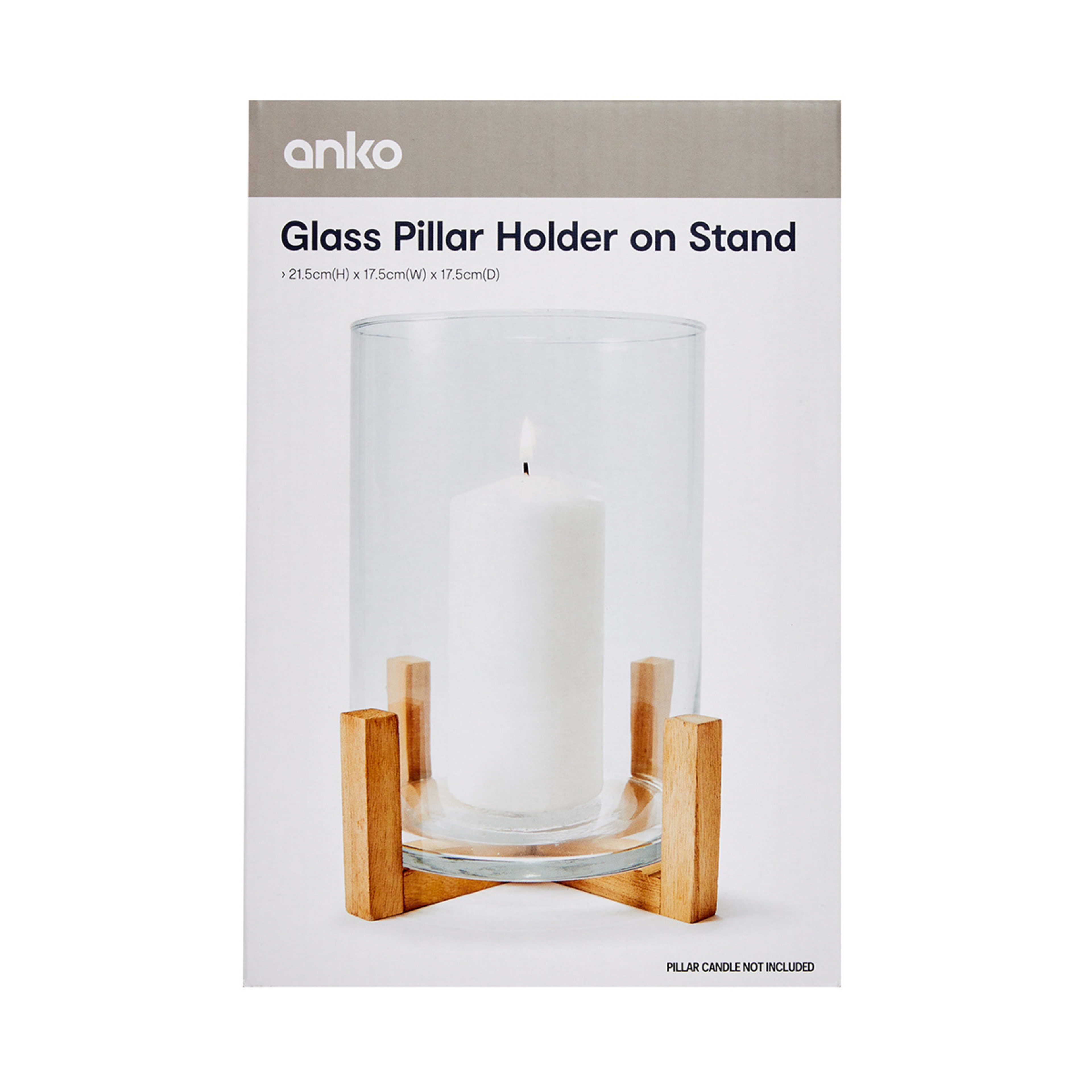 Glass Pillar Holder on Stand Kmart