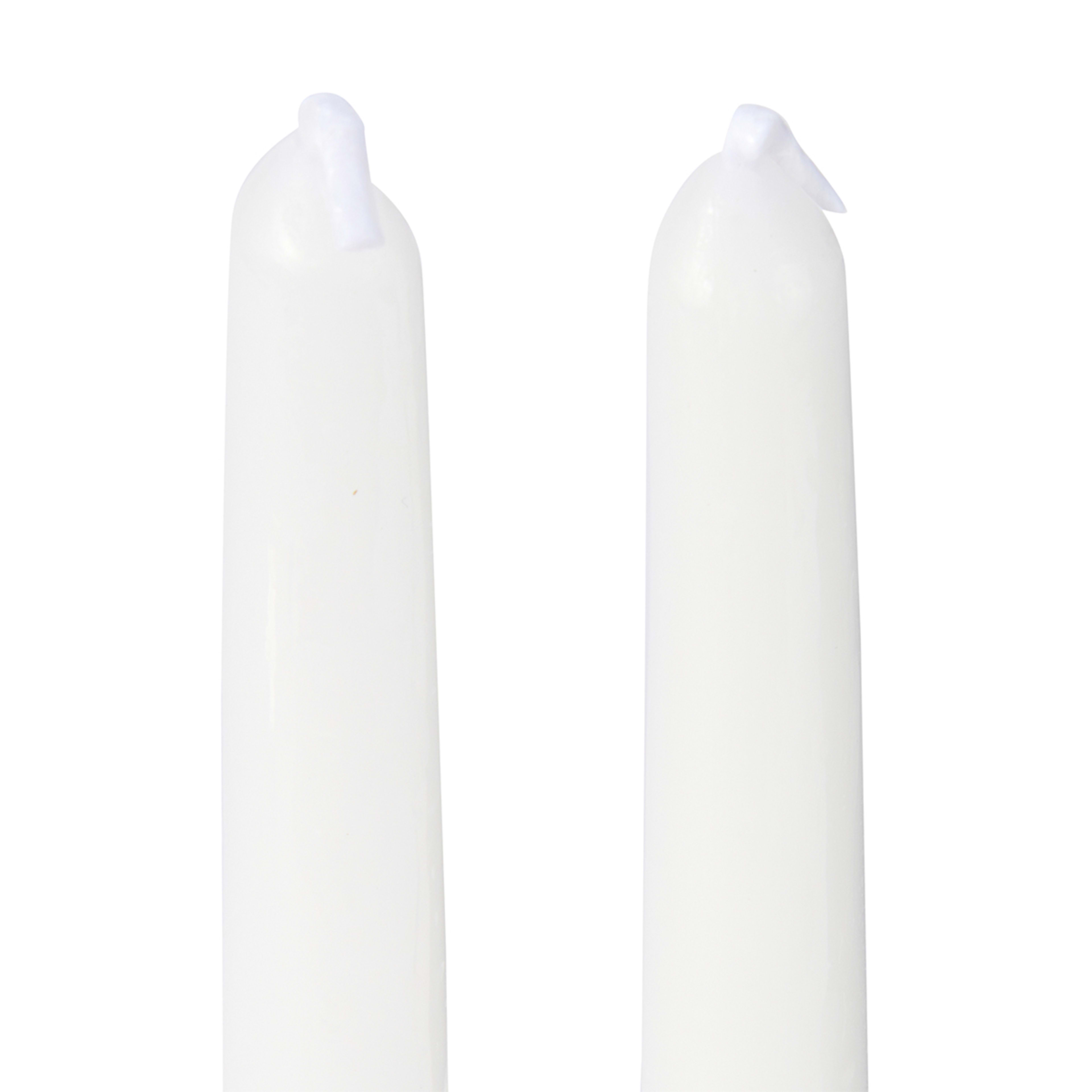 3 2 Pack Twist White Taper Candles, 3 of 6