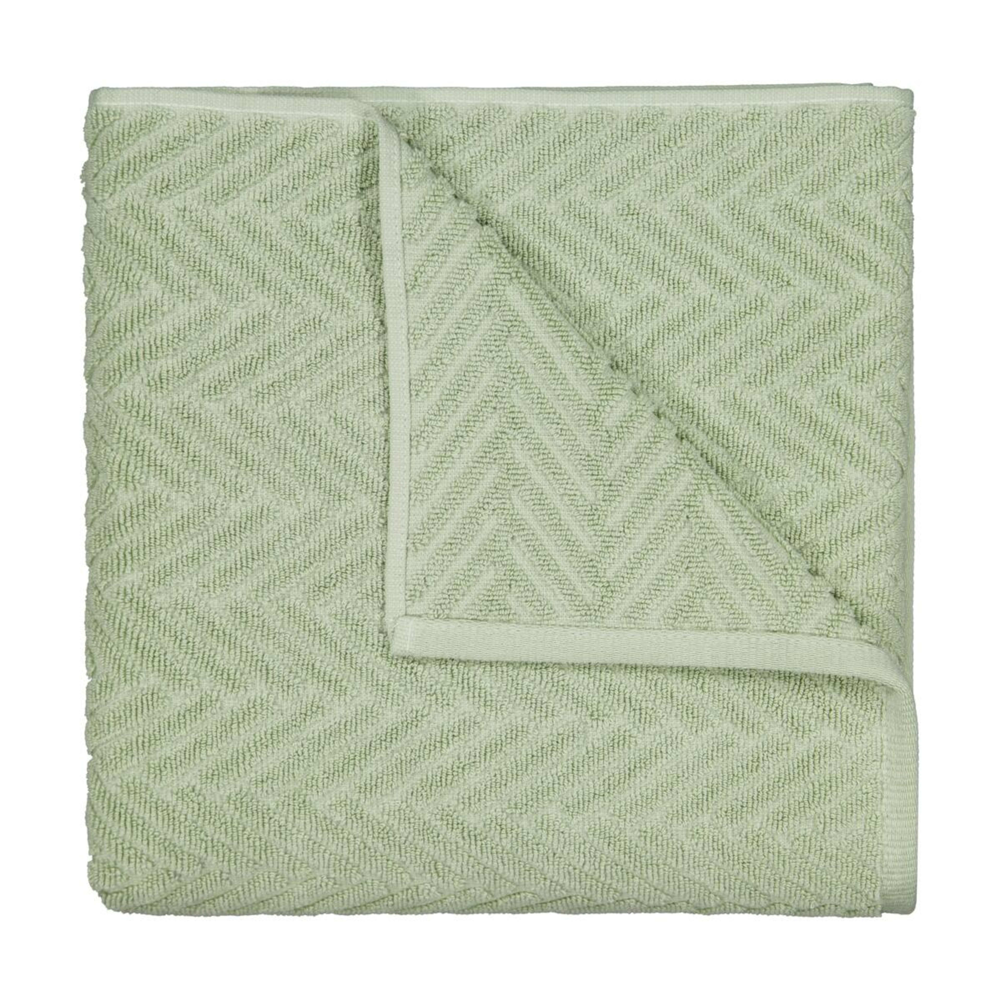 1 Cotton Chevron Mega Towel - Sage, 1 of 6