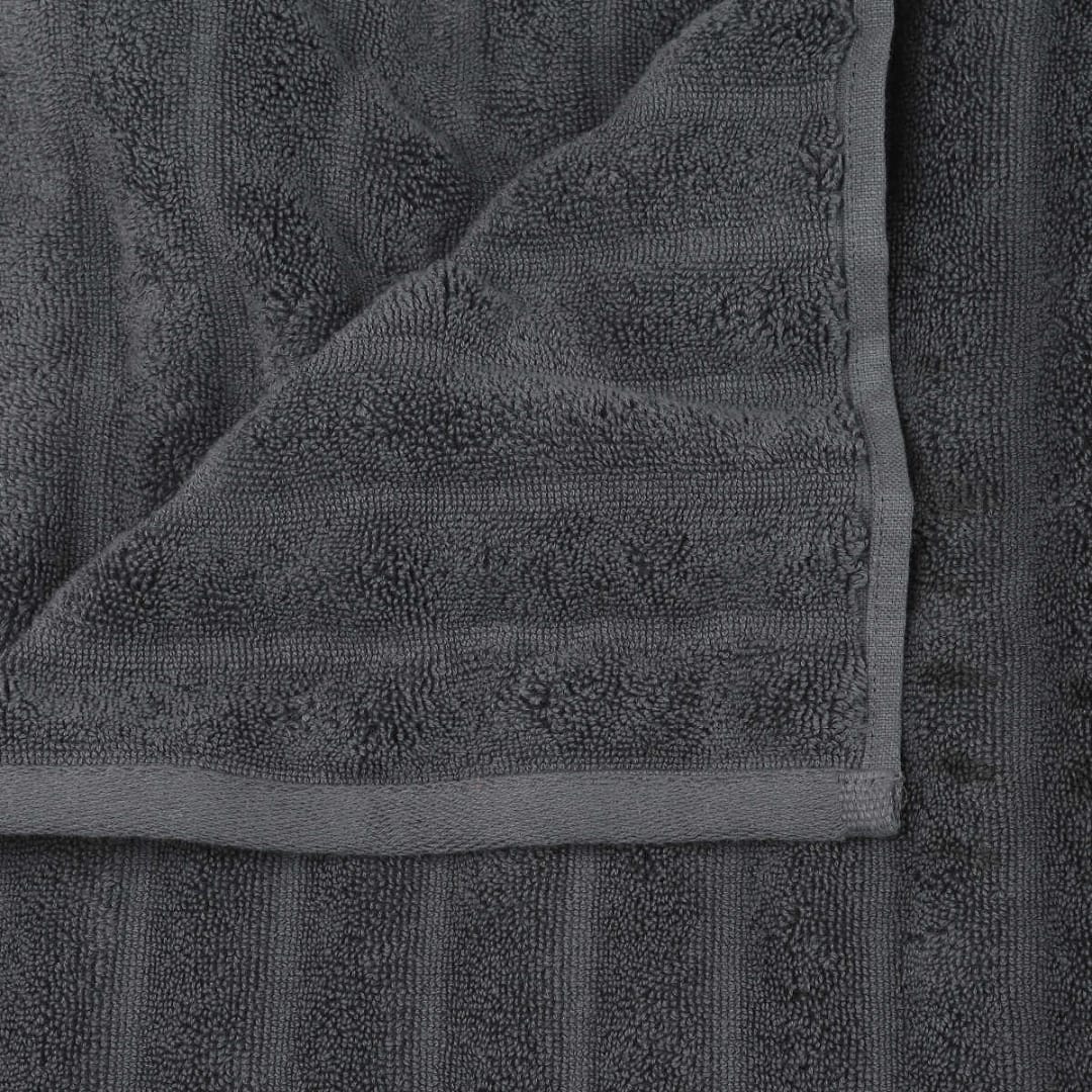 Thick Ribbed Australian Cotton Bath Sheet Grey Kmart