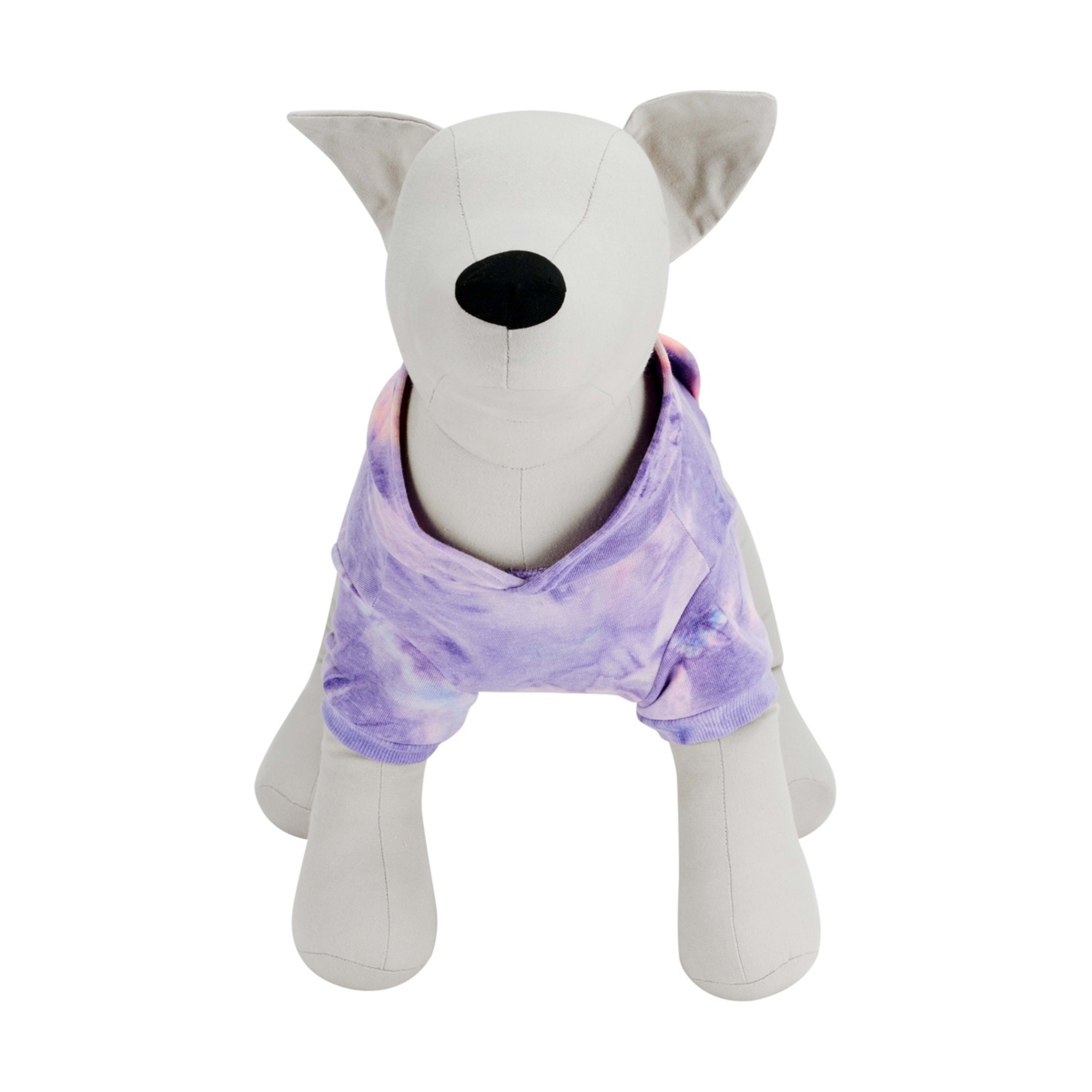 4 Pet Hoodie Tie-Dye - Medium, Lilac, 4 of 10