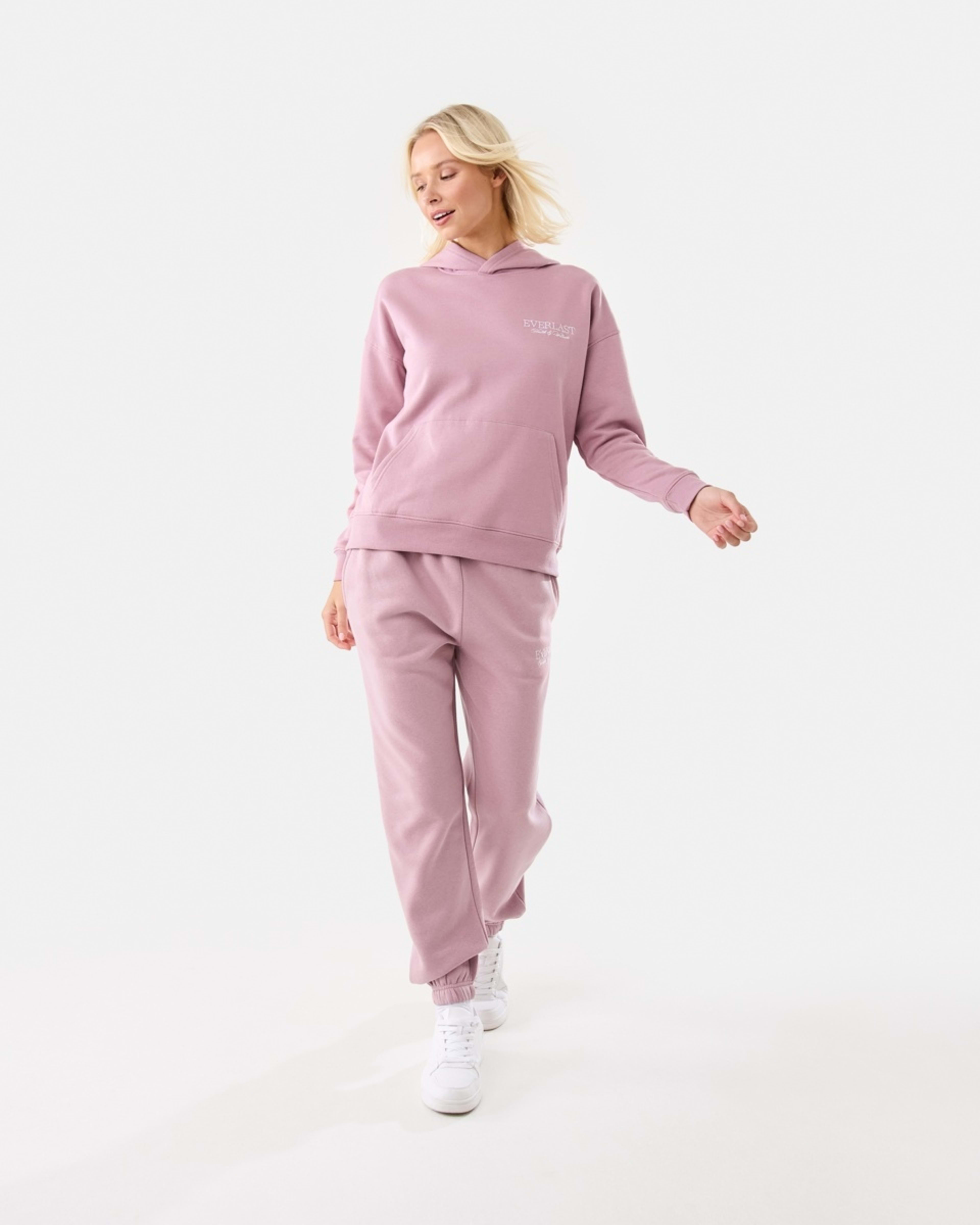 2 Everlast Womens Street Oversized Hoodie Dusty Pink, 2 of 10