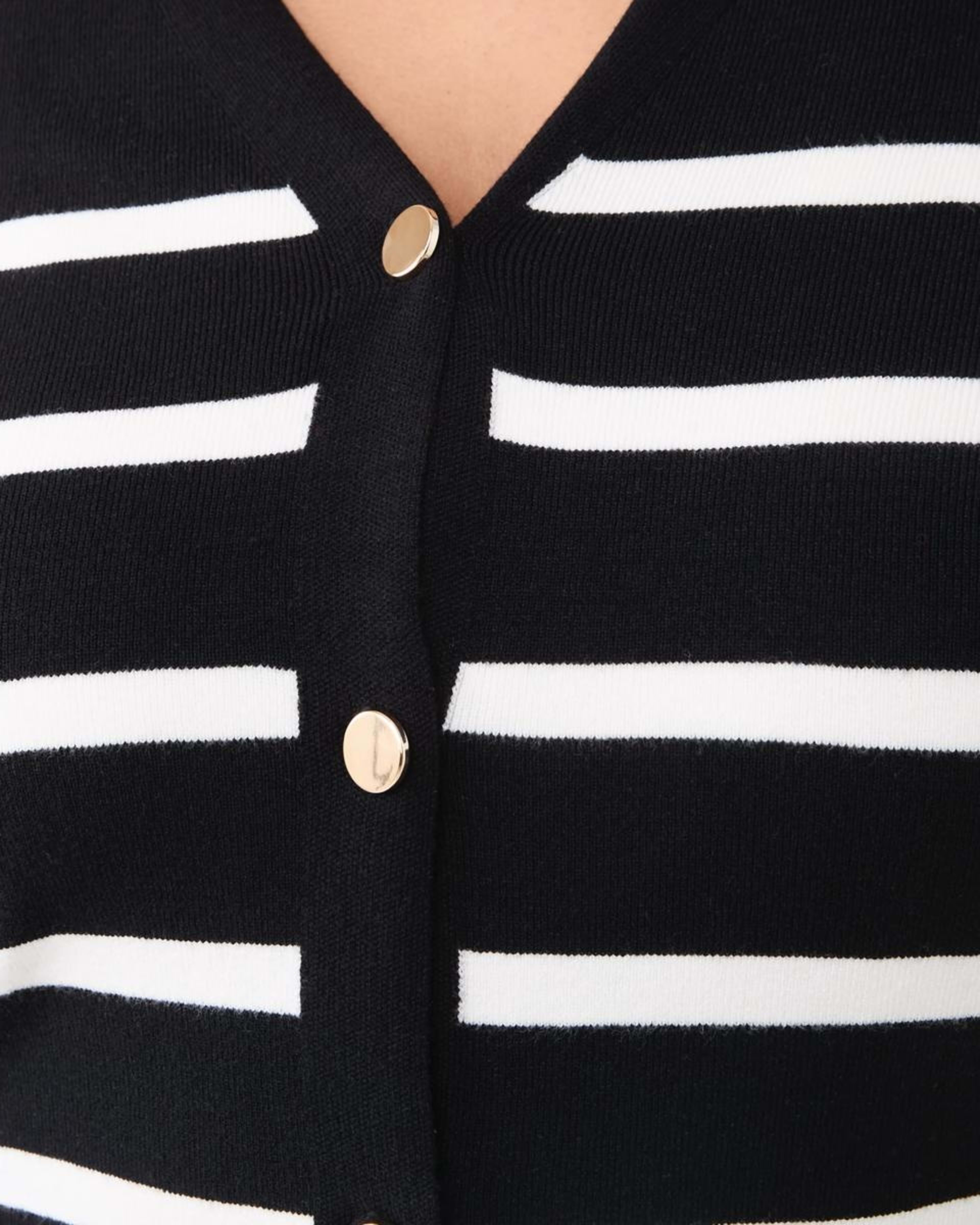5 Curve Stripe Cardigan BLACK AND WHITE STRIPE, 5 of 5