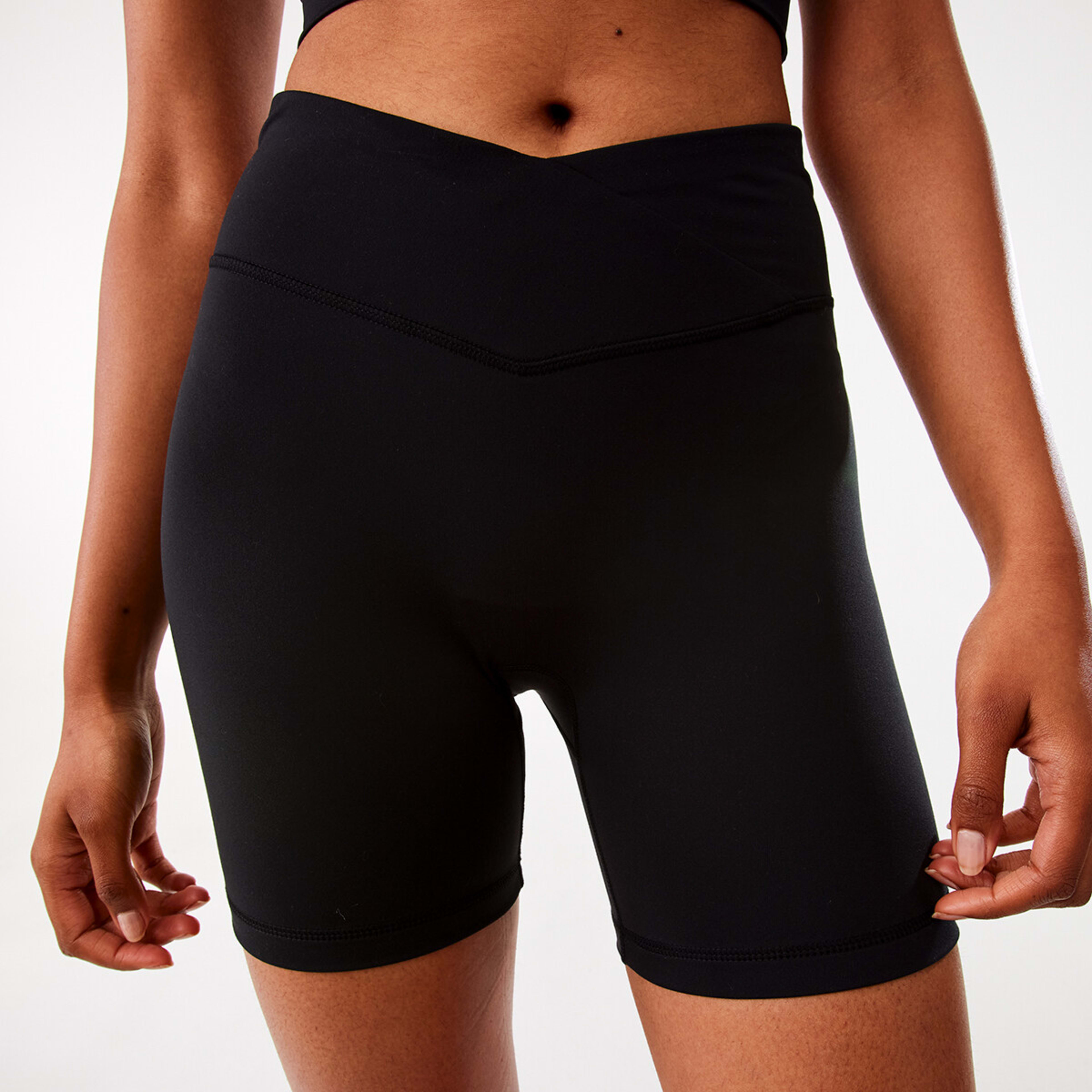 1 Active Womens Ultra Soft Bike Shorts Black, 1 of 7