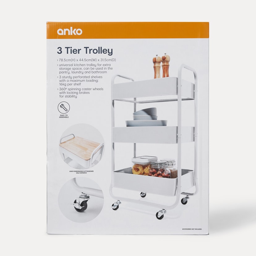 3 Tier Trolley Kmart