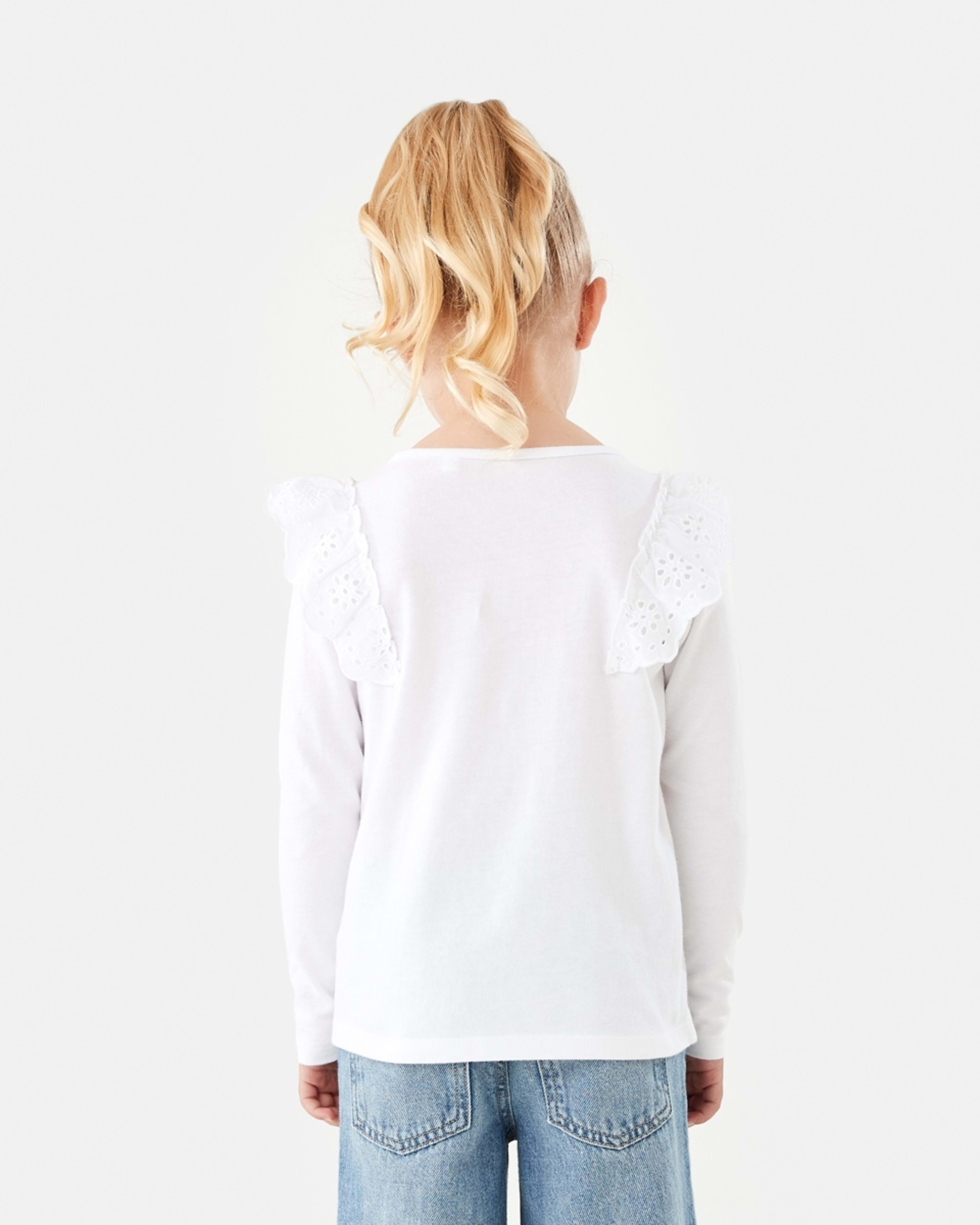 2 Broderie Trim Top White, 2 of 8