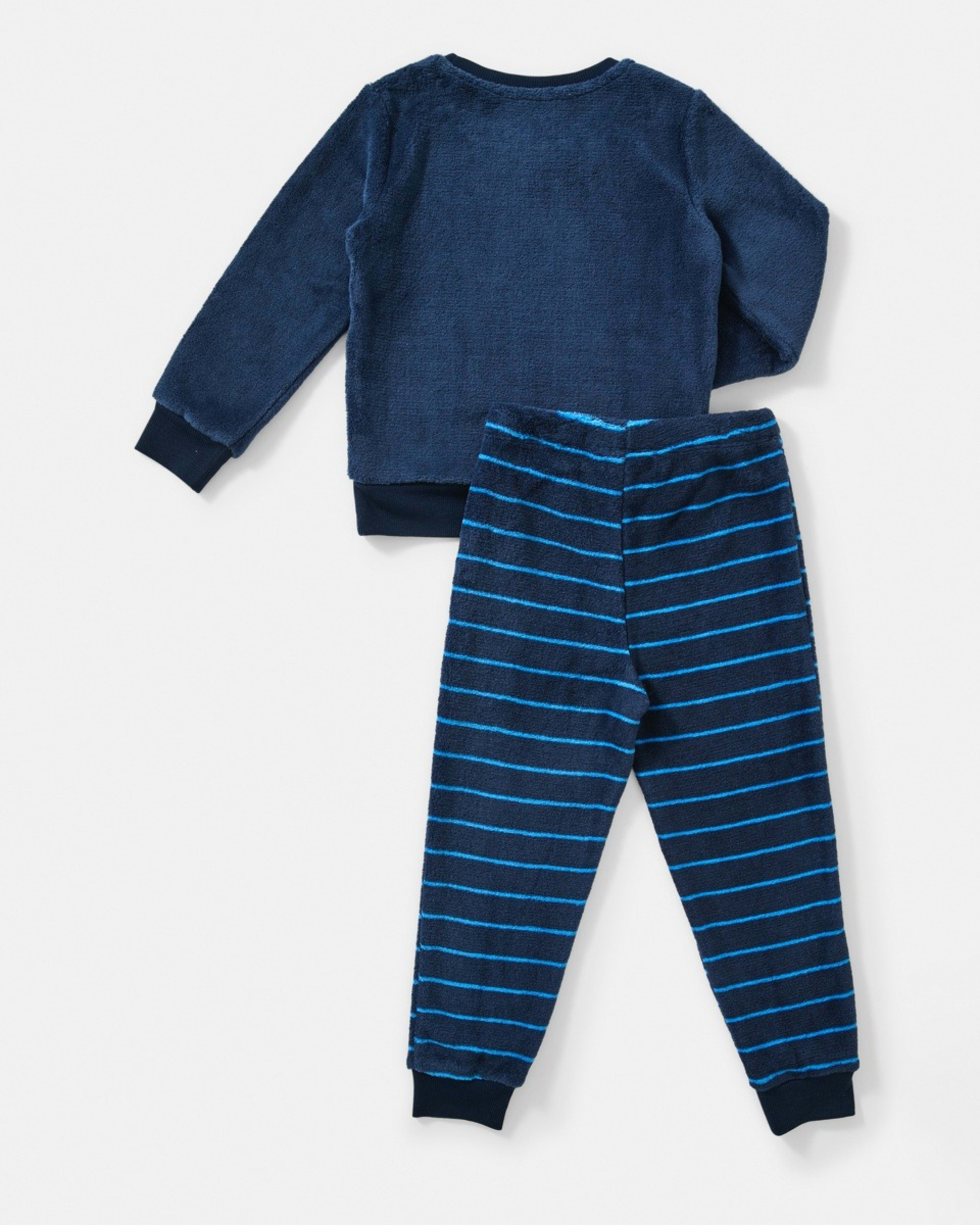 6 Fluffy Pyjama Set Nvy Bear, 6 of 8