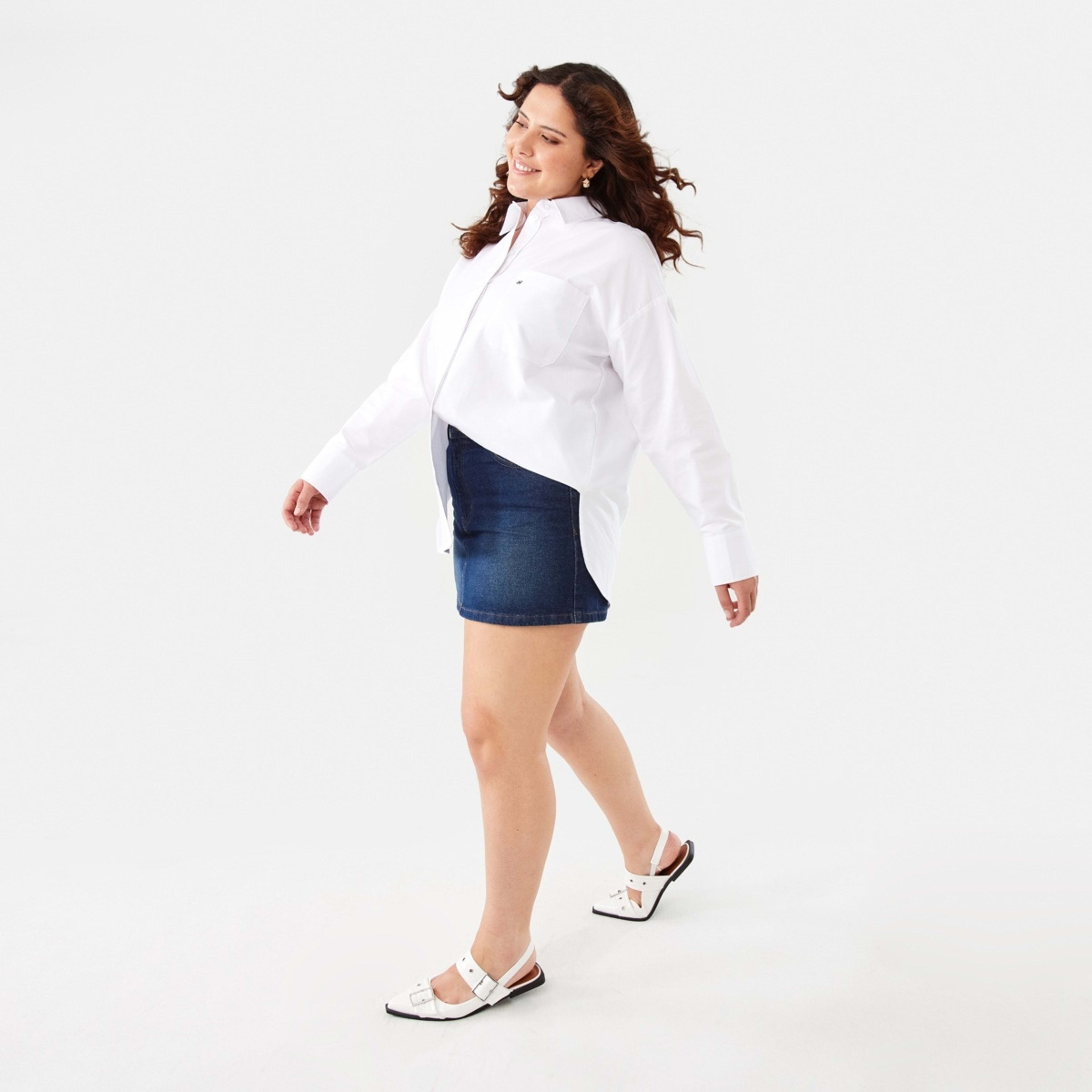 3 Long Sleeve Oxford Shirt White, 3 of 7
